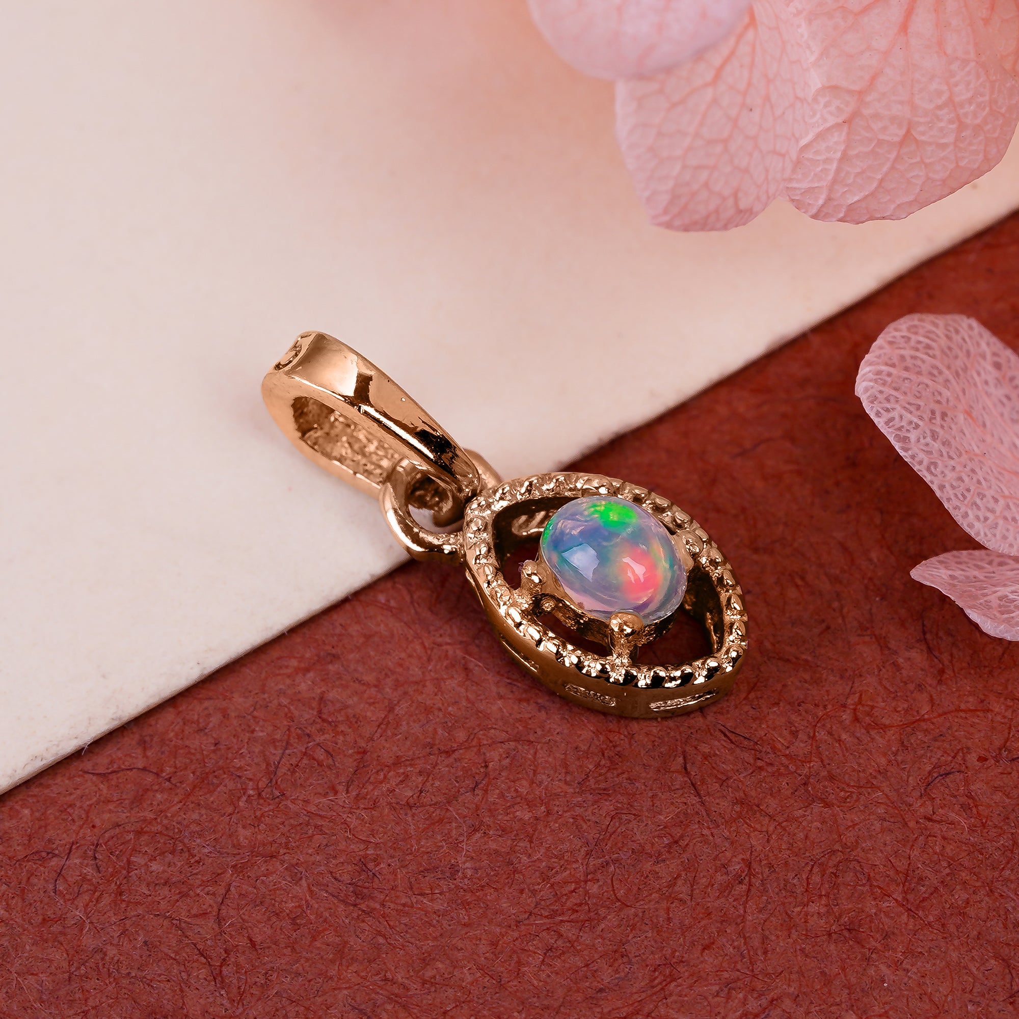 Minimalist Opal Pendant Necklace 3x4mm Oval Cabochon Gemstone 925 Sterling Silver Handmade Everyday Jewelry
