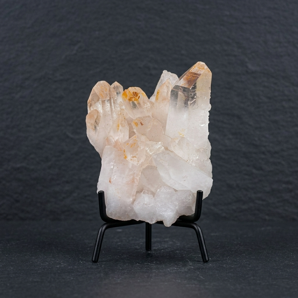 White Himalayan Samadhi Quartz Crystal Raw Cluster Healing Energy Display Piece