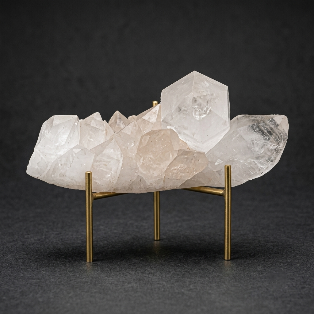 White Himalayan Quartz Crystal Cluster Raw Energy Healing Display Piece