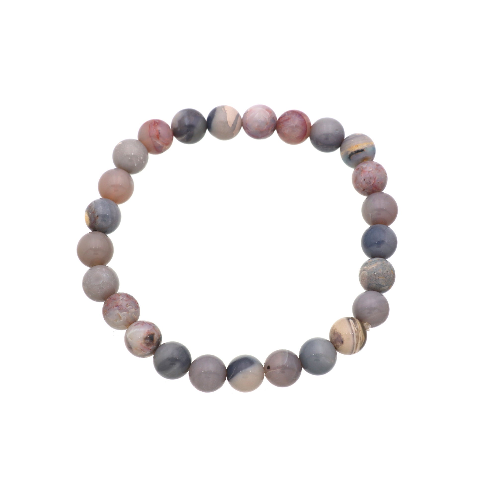 Australian Opal Bracelet Natural 8mm Round Beads Handmade Gemstone70Ct Jewelry
