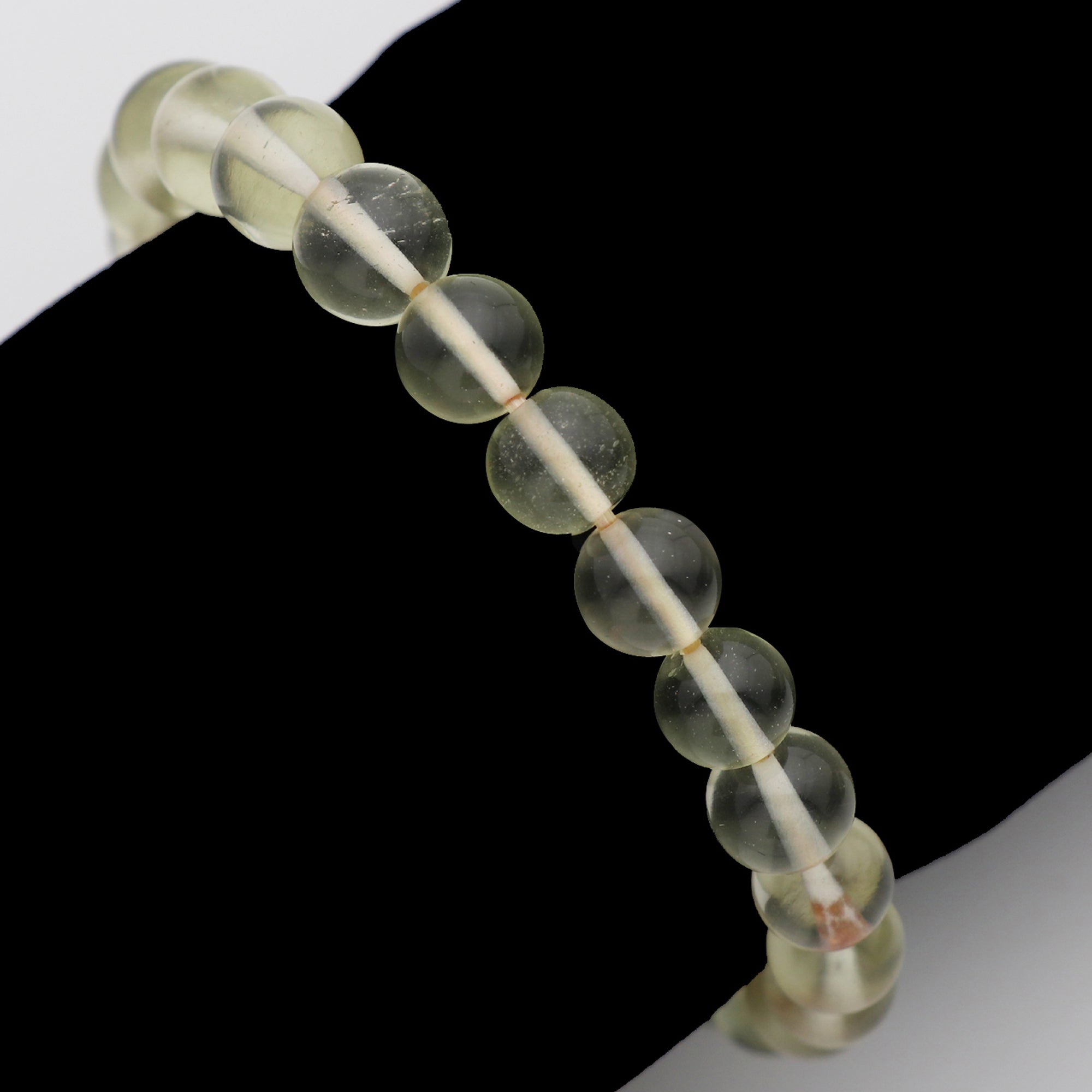Natural Desert Libyan Glass Bracelet Round Plain Gemstone Beads Handmade 80 Ct