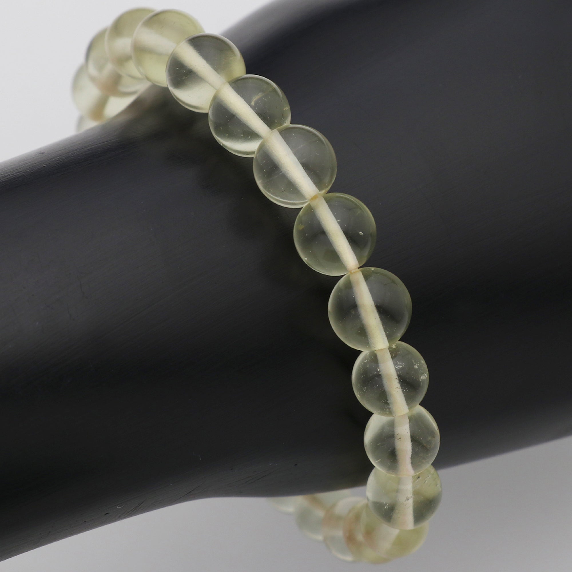 Natural Desert Libyan Glass Bracelet Round Plain Gemstone Beads Handmade 80 Ct