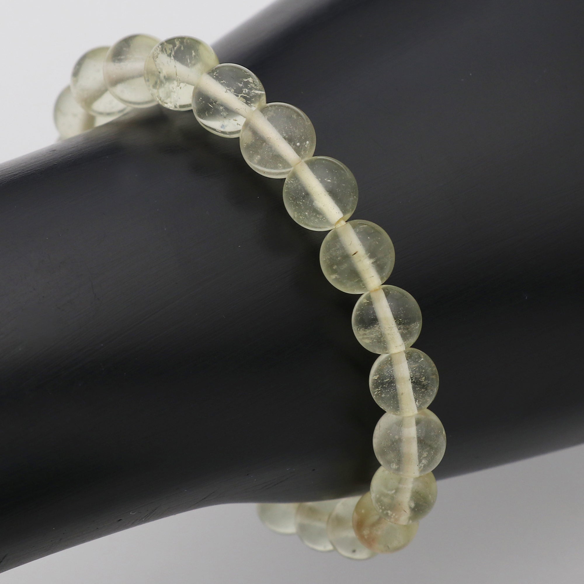 Natural Desert Libyan Glass Bracelet Round Plain Gemstone Beads Handmade 63 Ct