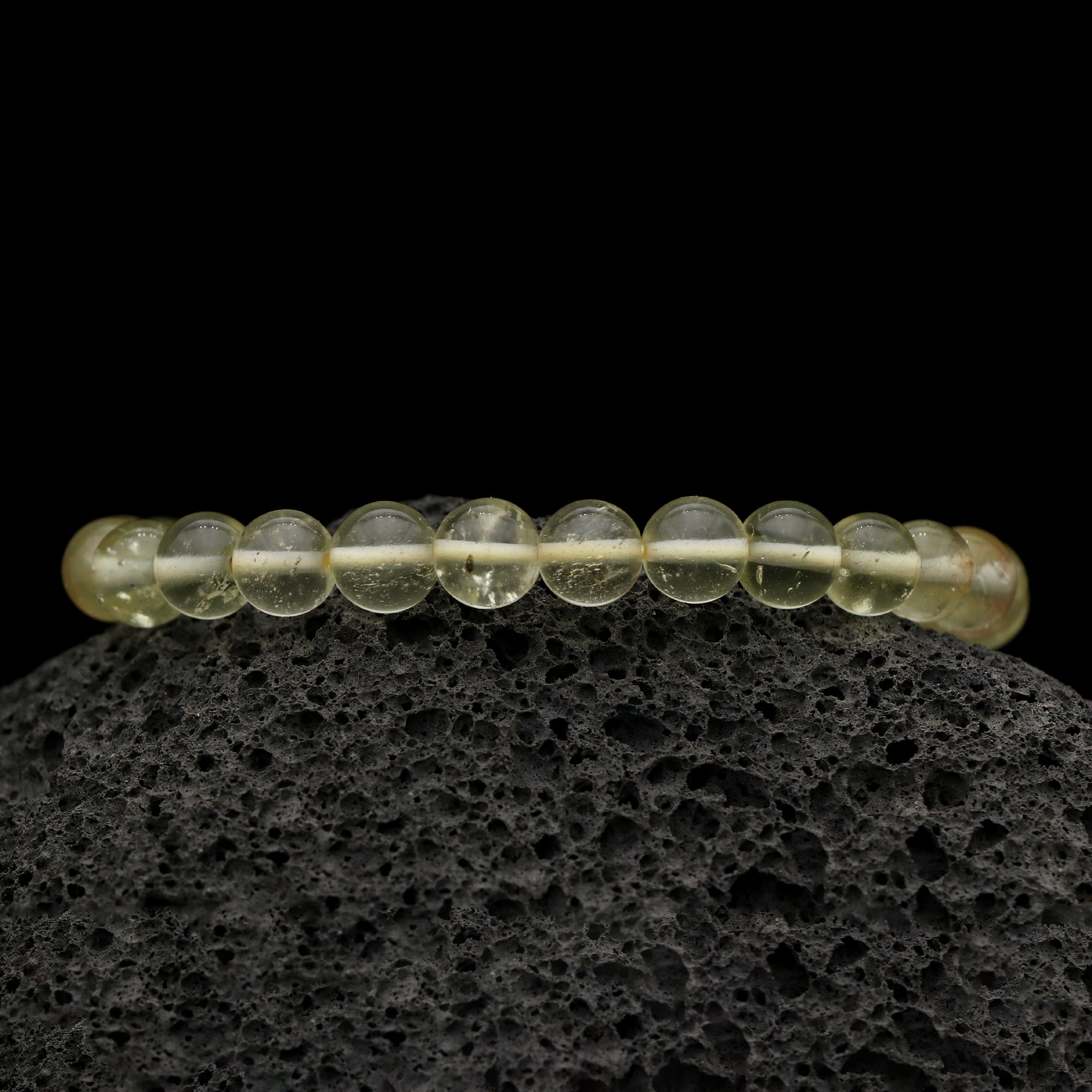 Natural Desert Libyan Glass Bracelet Round Plain Gemstone Beads Handmade 72 Ct