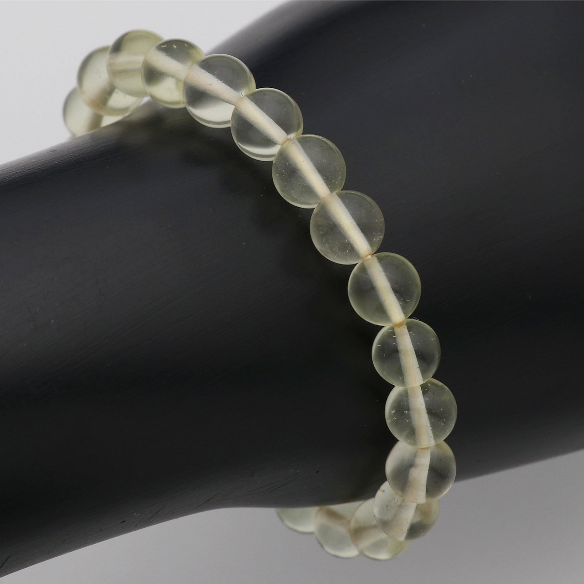 Natural Desert Libyan Glass Bracelet Round Plain Gemstone Beads Handmade 58 Ct