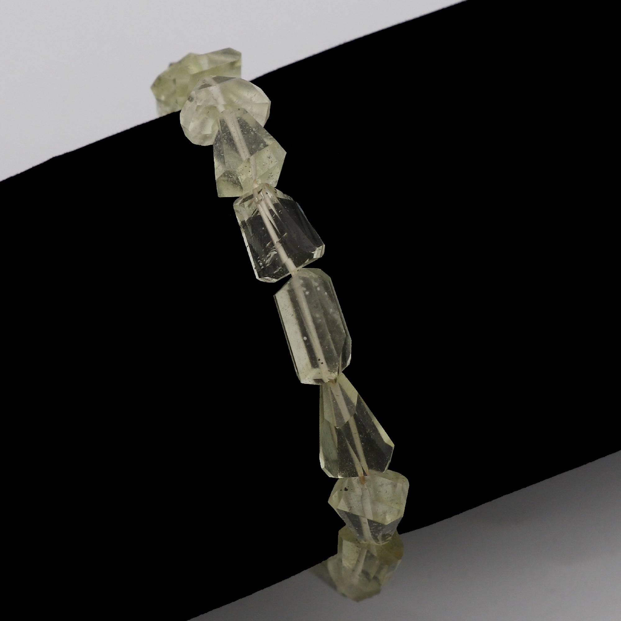 Natural Desert Libyan Glass Bracelet Fancy Faceted Gemstone Beads Handmade 58 Ct