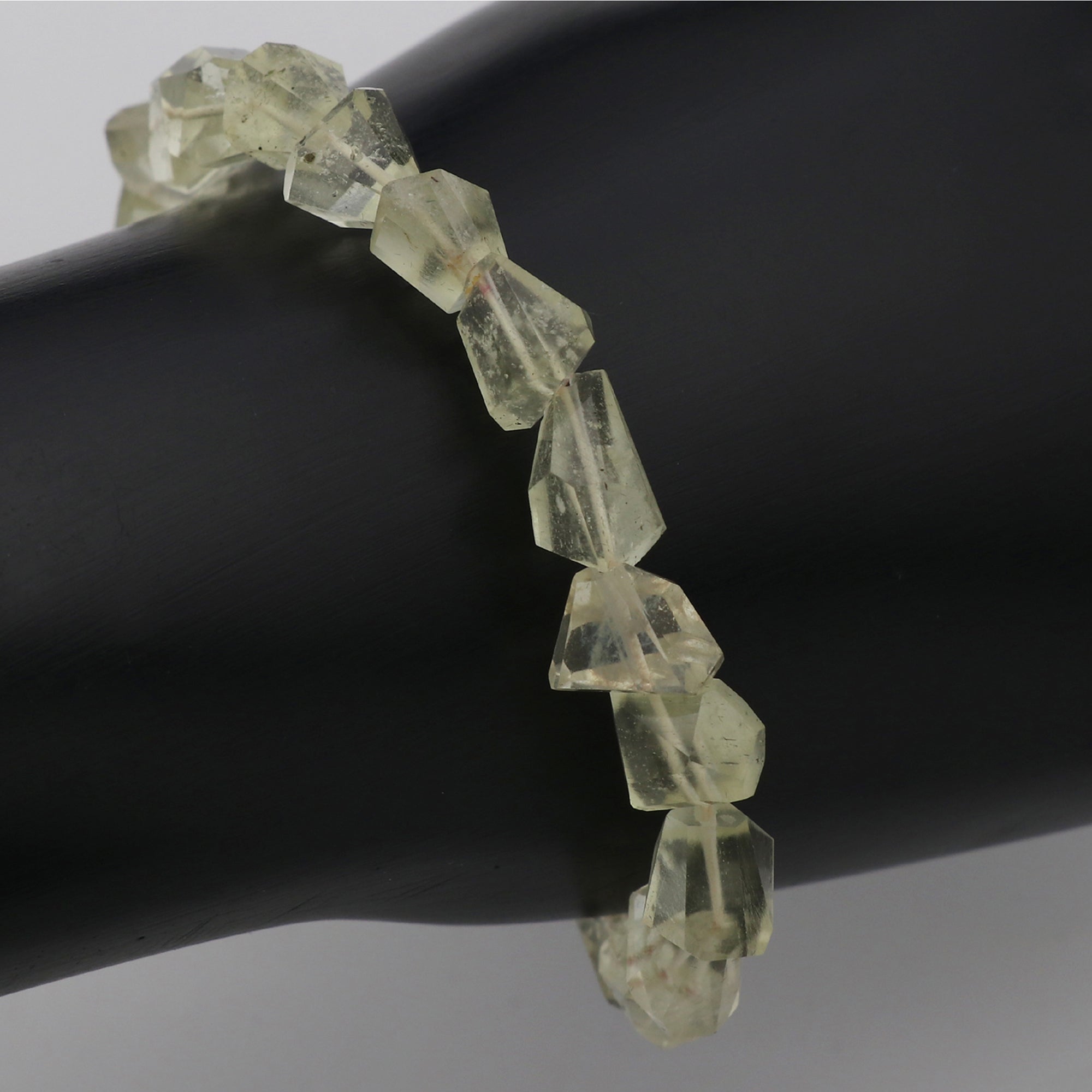 Natural Desert Libyan Glass Bracelet Fancy Faceted Gemstone Beads Handmade 58 Ct