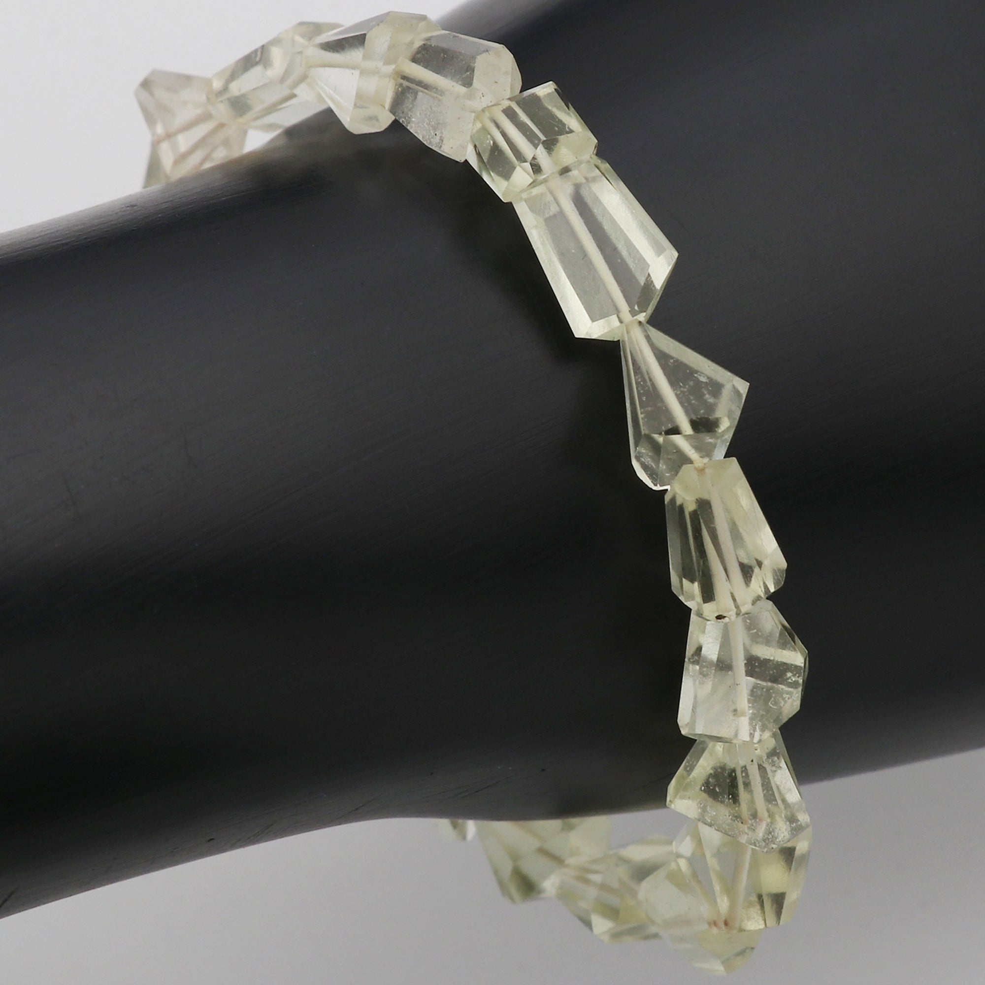Natural Desert Libyan Glass Bracelet Fancy Faceted Gemstone Beads Handmade 53 Ct