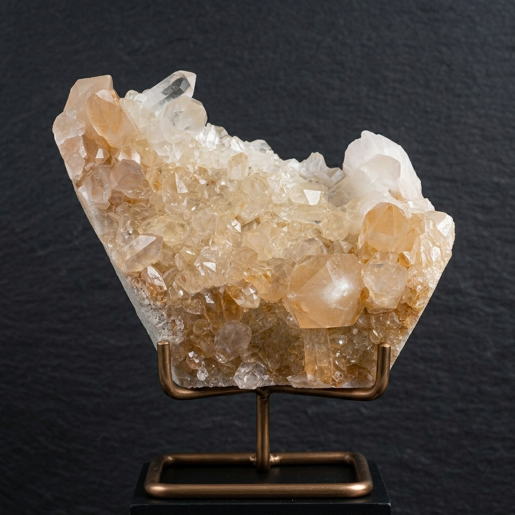 Yellow Samadhi Quartz Crystal, Golden Healer Mineral Specimen, Home Decor