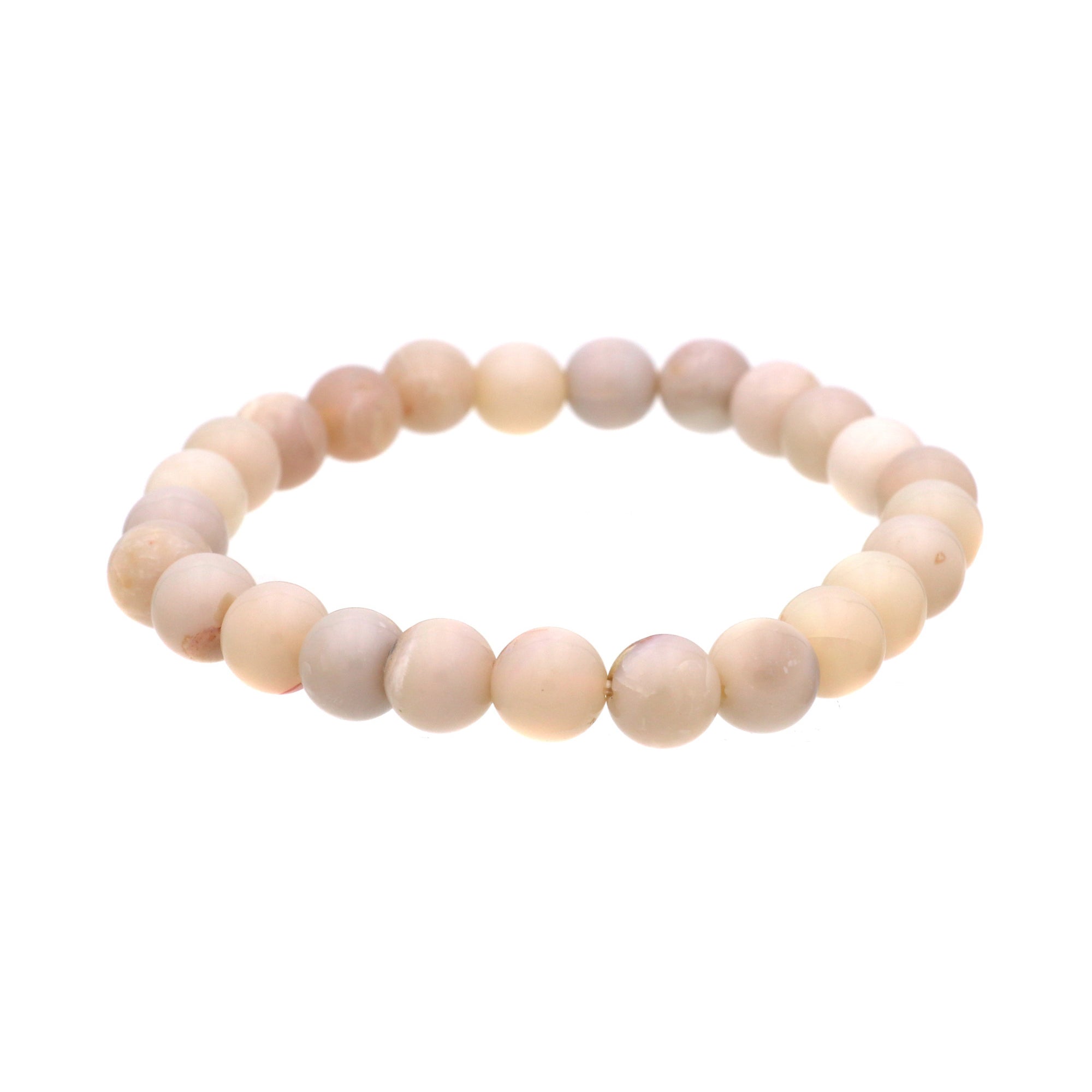 Natural Australian Opal Beaded Bracelet 8mm Round Gemstone 69 Ct Handmade Jewelry