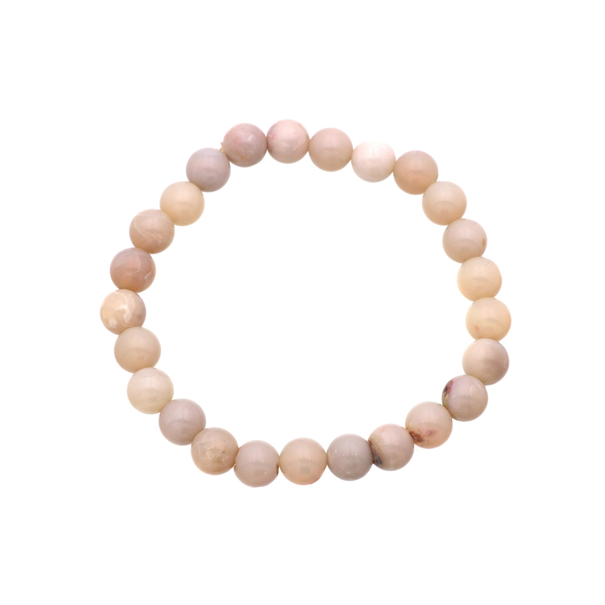 Natural Australian Opal Beaded Bracelet 8mm Round Gemstone 69 Ct Handmade Jewelry