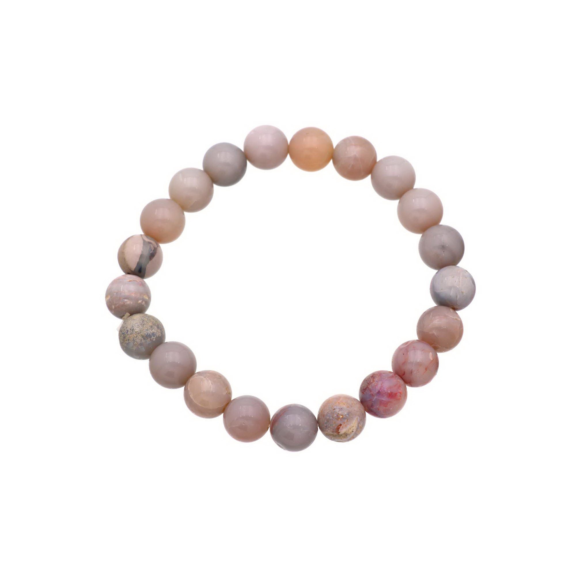Australian Opal Bracelet 9.4–9.8mm Round Beads Handcrafted 106 Ct Jewelry