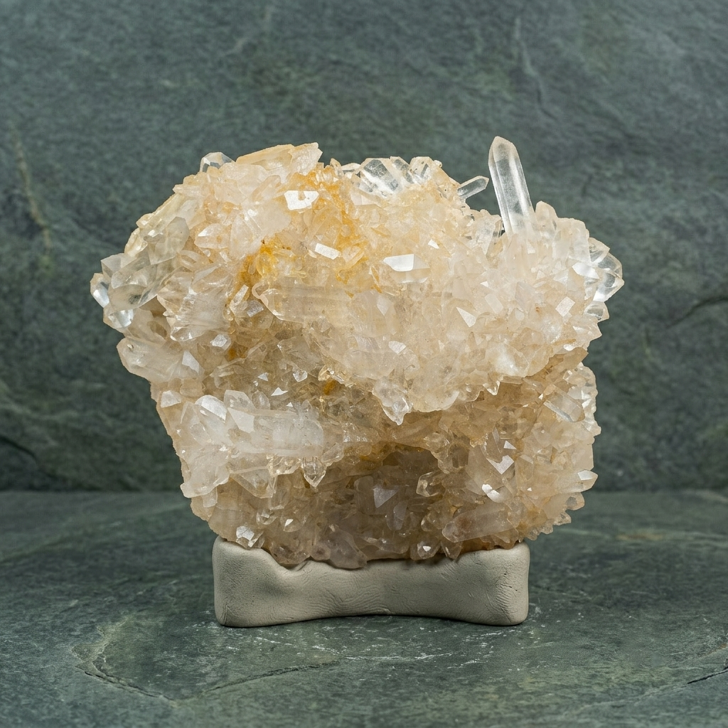 White Yellow Quartz Crystal Healing Natural Himalayan Display Energy Stone
