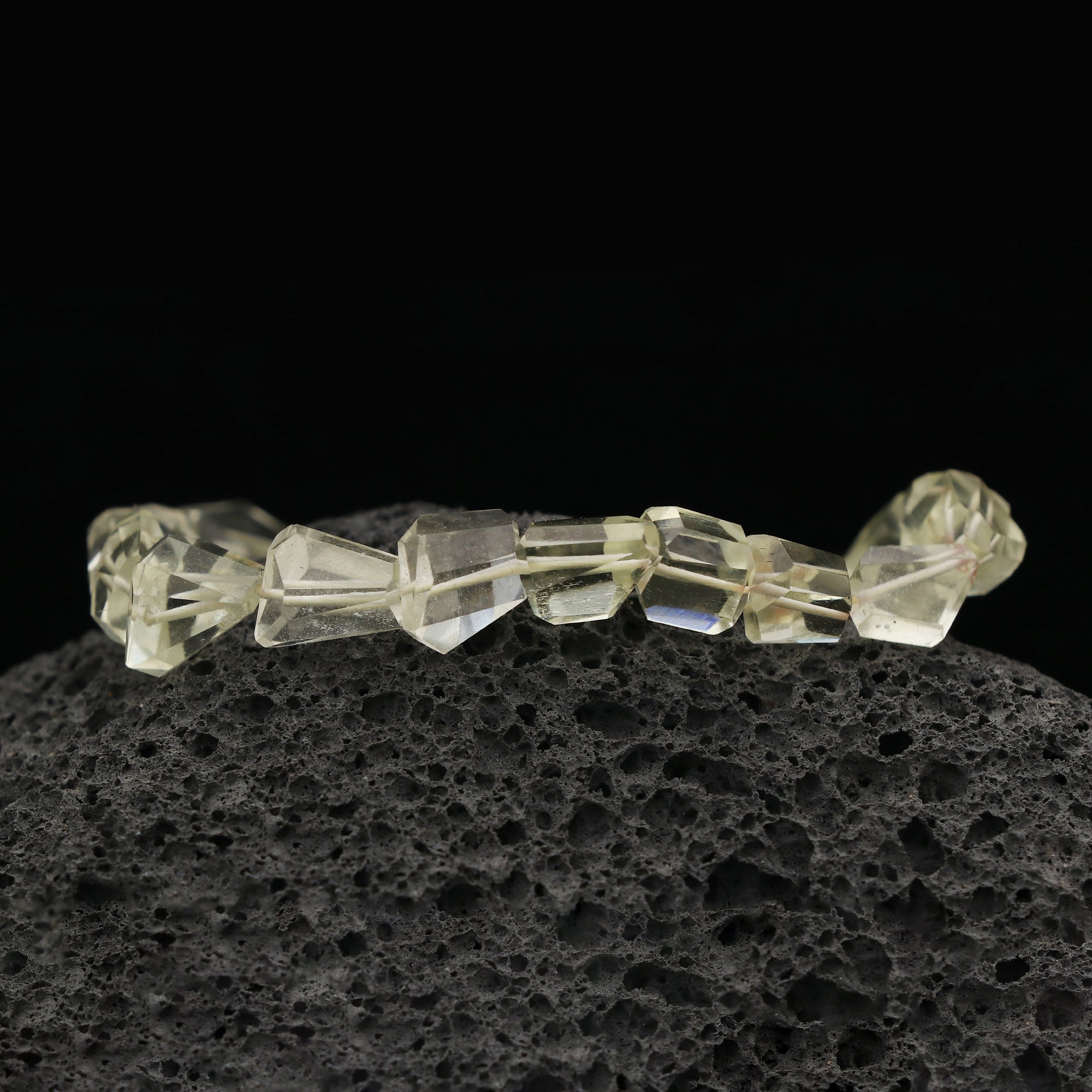 Faceted Desert Libyan Glass 52Ct Fancy Cut Natural Tektite Gemstone