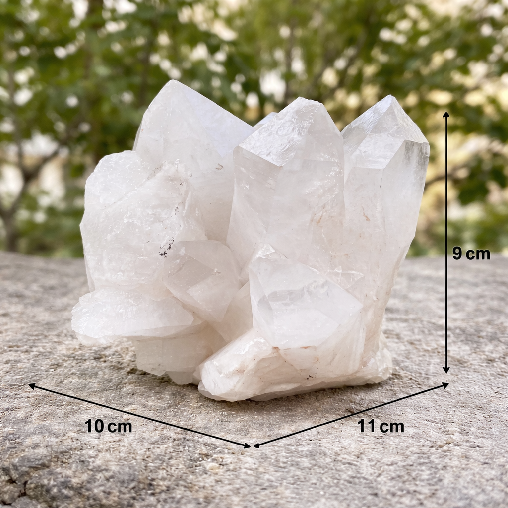Pink Samadhi Quartz Raw Himalayan Mineral Crystal Cluster Healing Display Piece