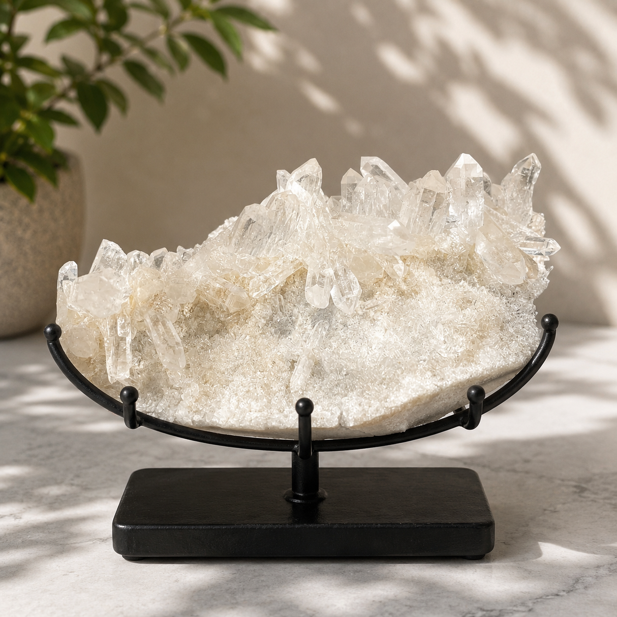 White Himalayan Quartz Crystal Cluster Healing Display Natural Energy Stone