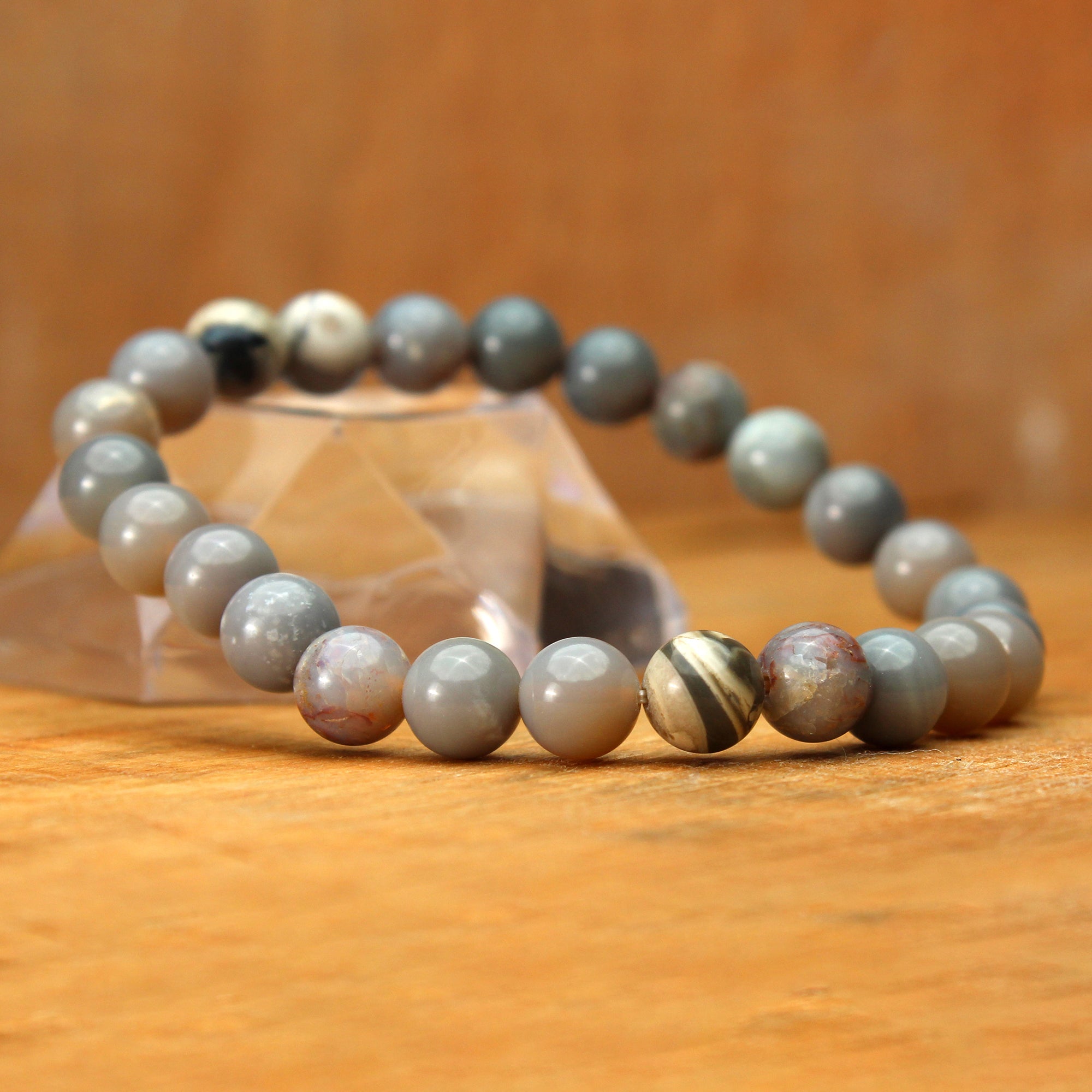Handmade Australian Opal Bracelet Round Beaded October Birthstone Jewelry 70 Ct