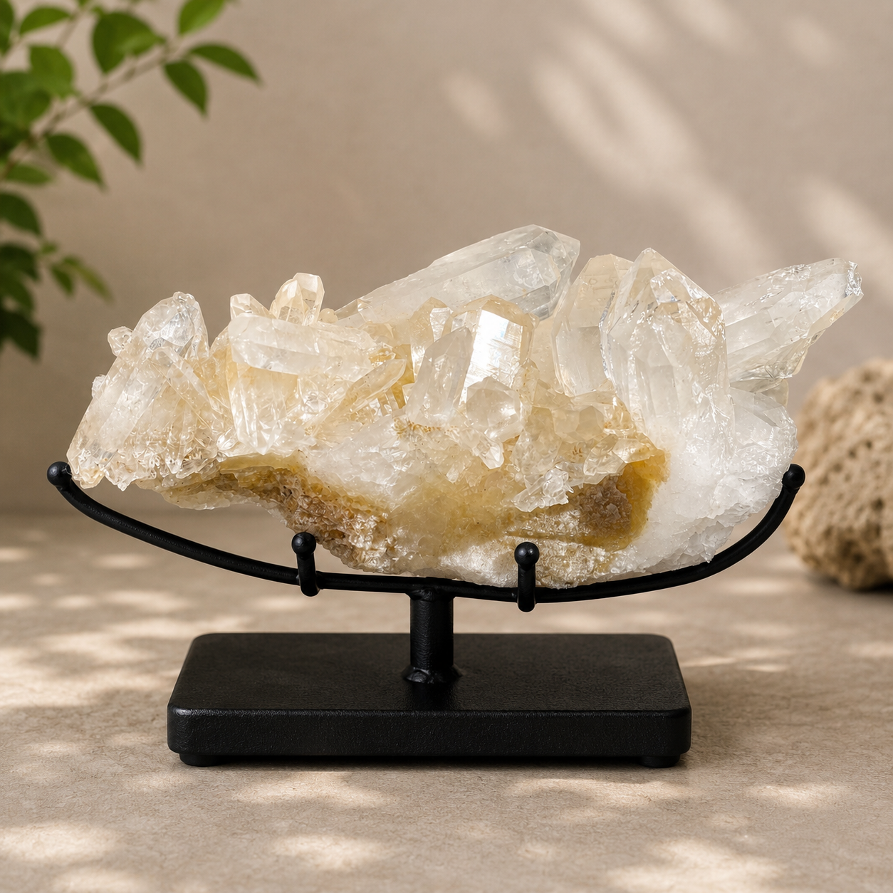 Pink Samadhi Quartz Crystal Cluster Raw Himalayan Energy Healing Display Stone