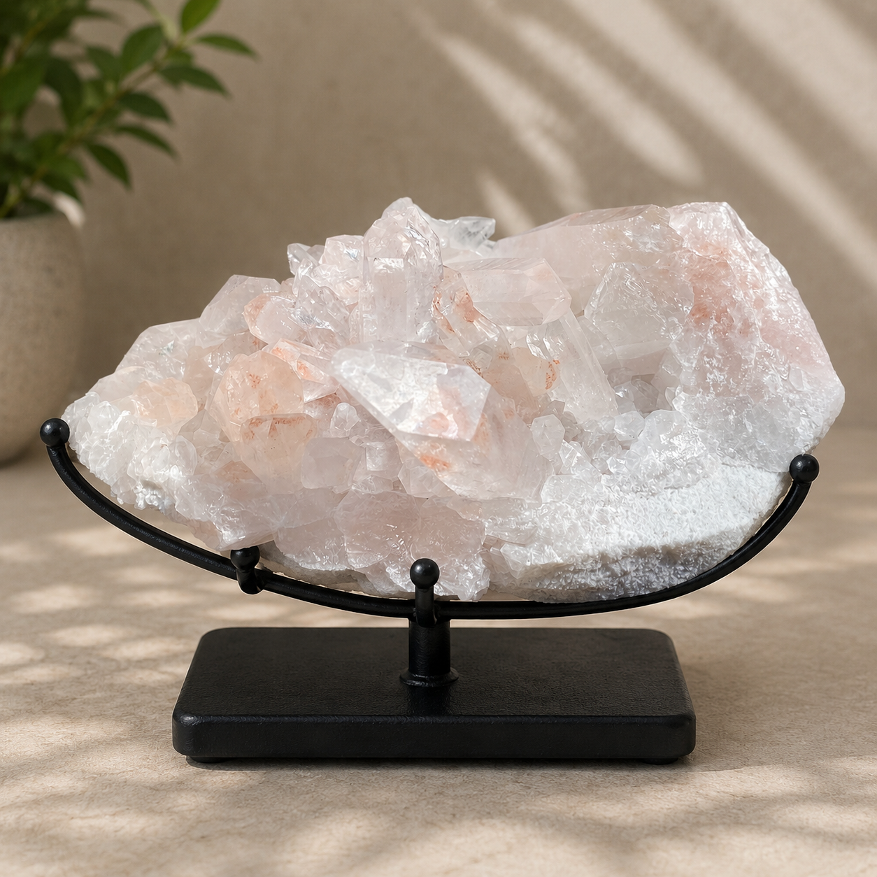 Pink Himalayan Quartz Crystal Cluster Healing Energy Natural Display Piece