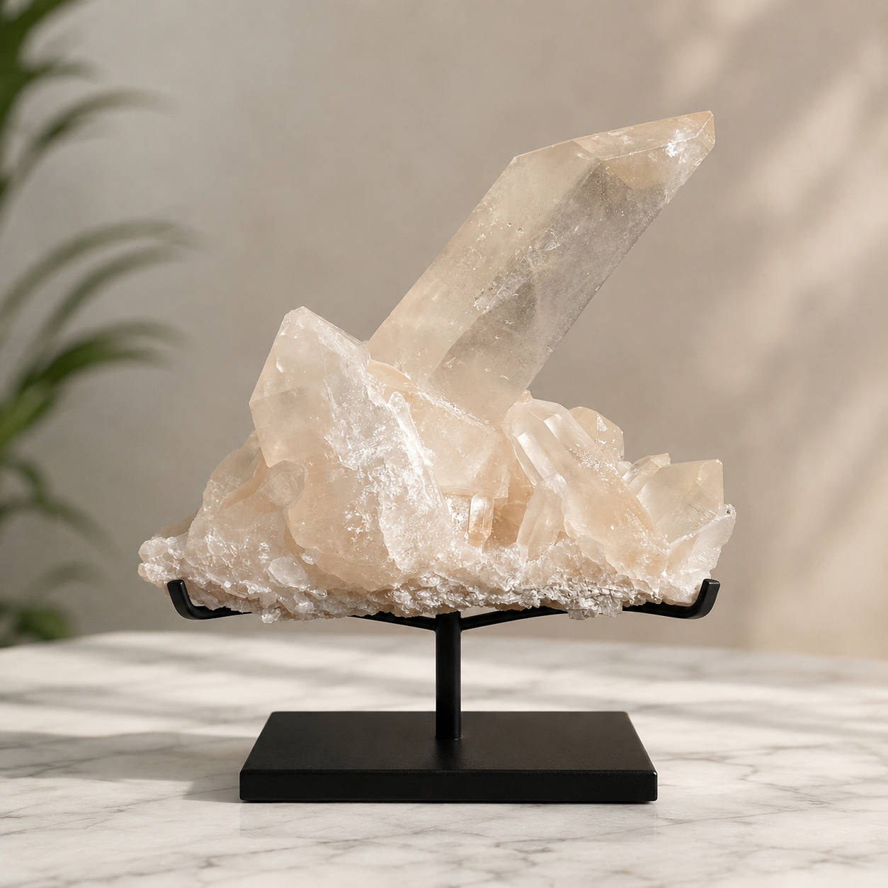 White Quartz Crystal Cluster Decor Himalayan Healing Energy Display Natural