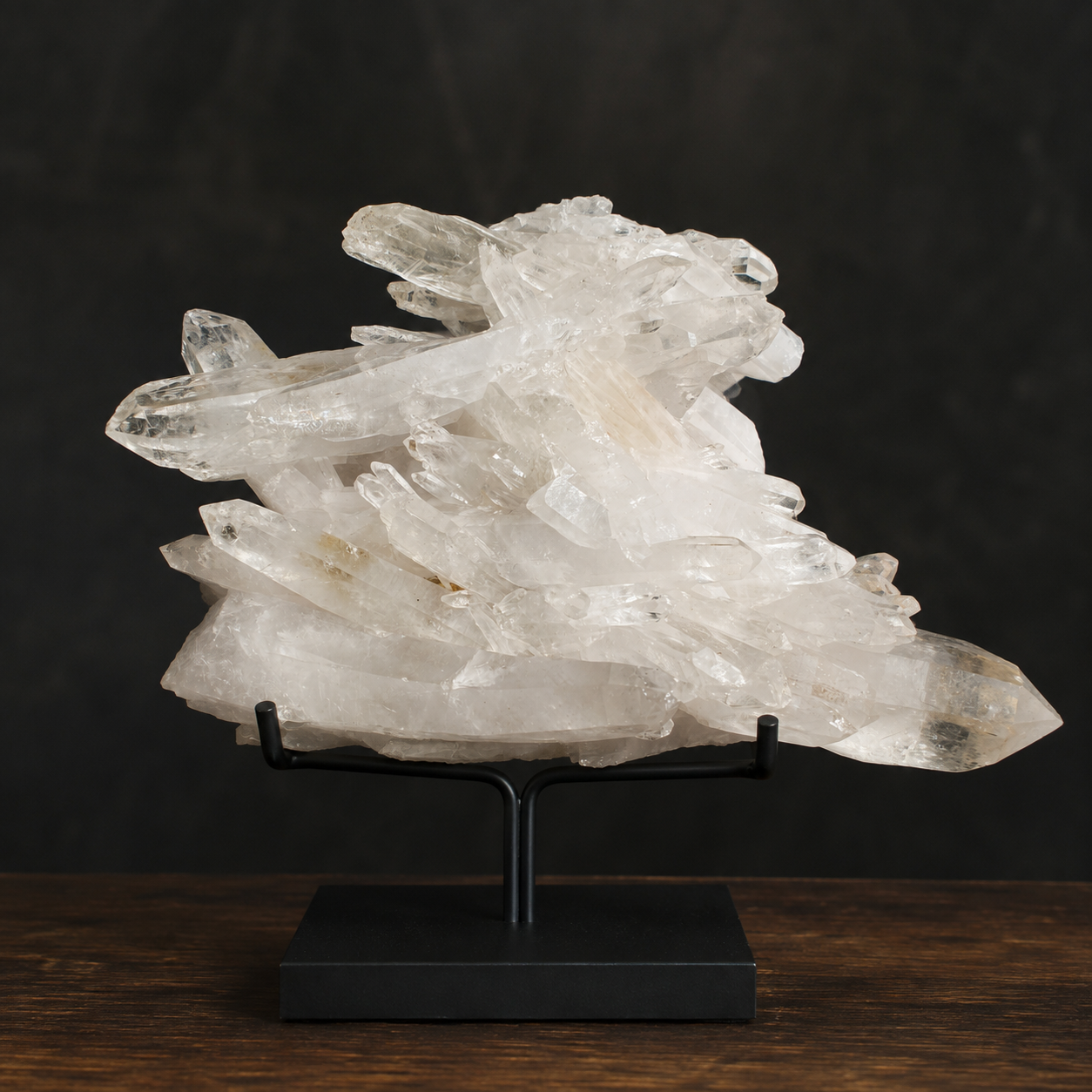 White Samadhi Quartz Crystal Cluster Raw Display Himalayan Energy Healing