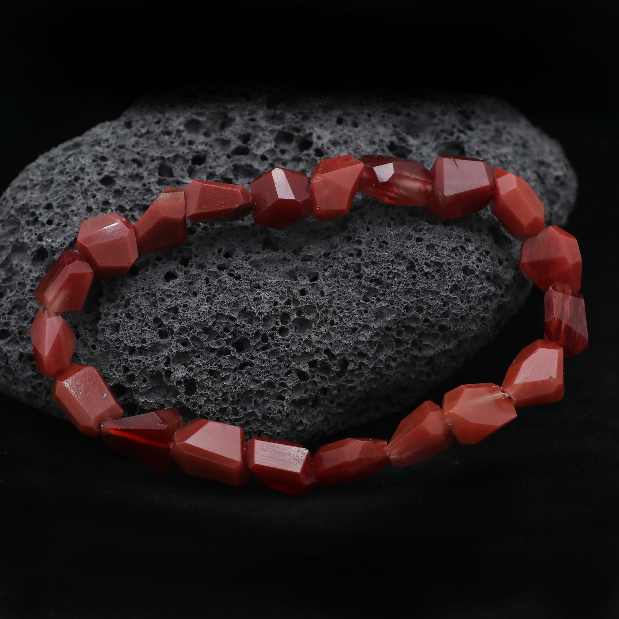 Natural Andesine Faceted Tumble Bracelet Handmade Gemstone Bracelet 72 Ct