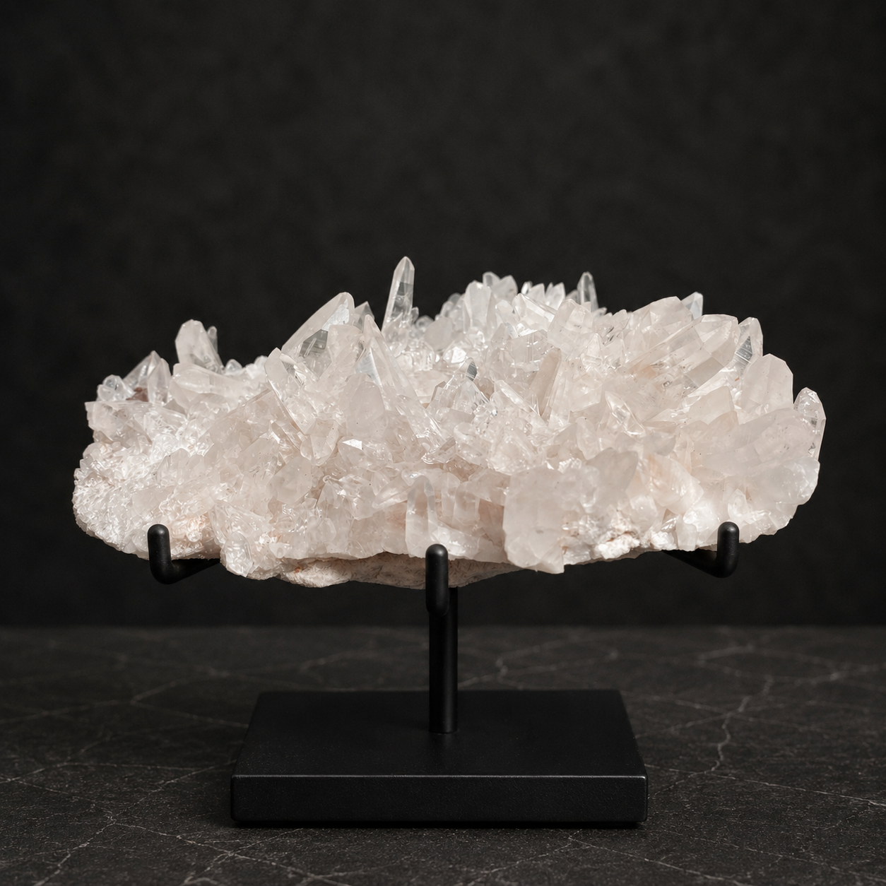 White Samadhi Quartz Crystal Cluster Raw Display Himalayan Healing Energy
