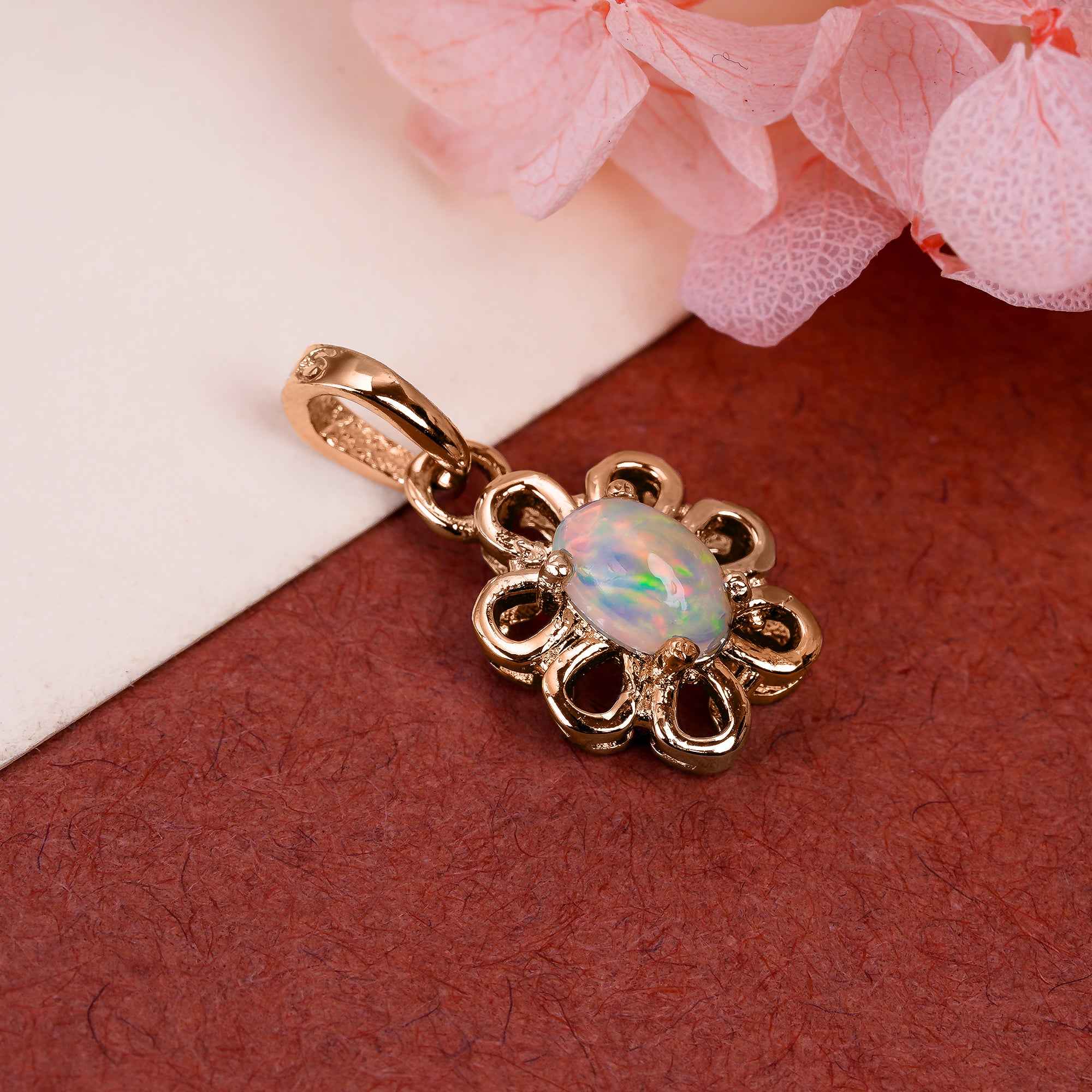 Opal Charm 4x6mm Oval Cabochon 925 Silver Boho Luxe Keepsake Necklace for Everyday Style