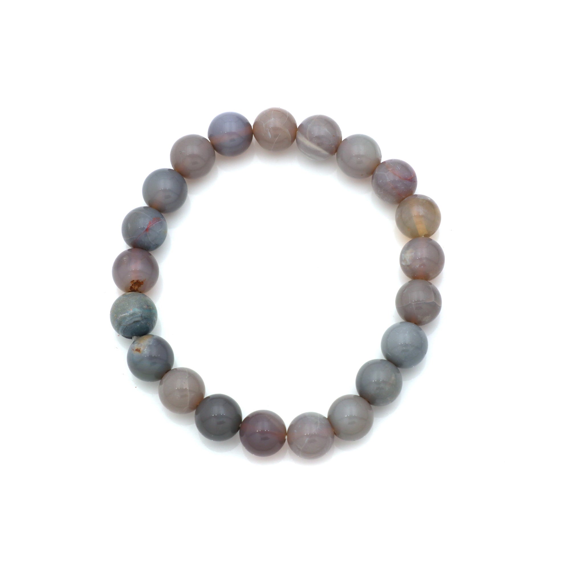 Polished Australian Opal Bead Bracelet Natural Round Stone Jewelry 107 Ct