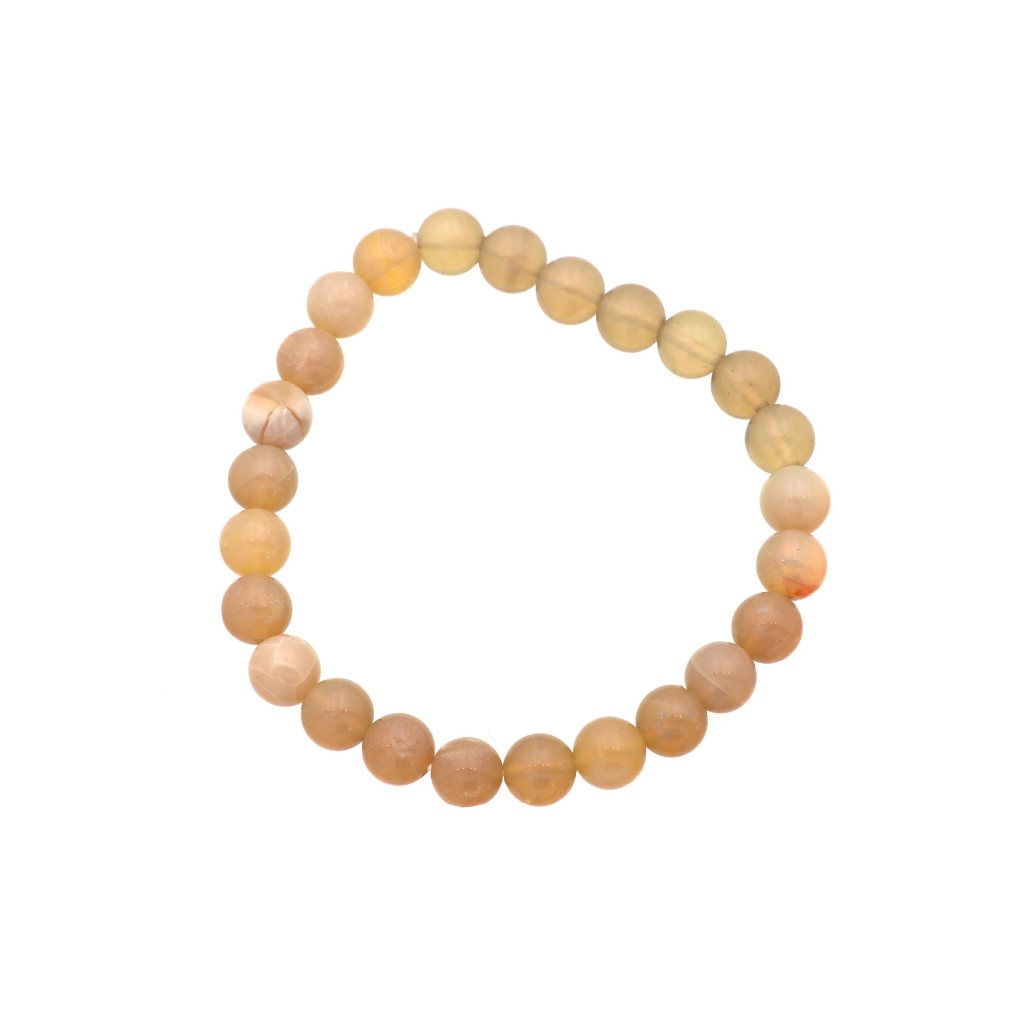 Australian Opal Gemstone Bracelet 8mm Round Beads 69 Ct Natural Handmade Jewelry