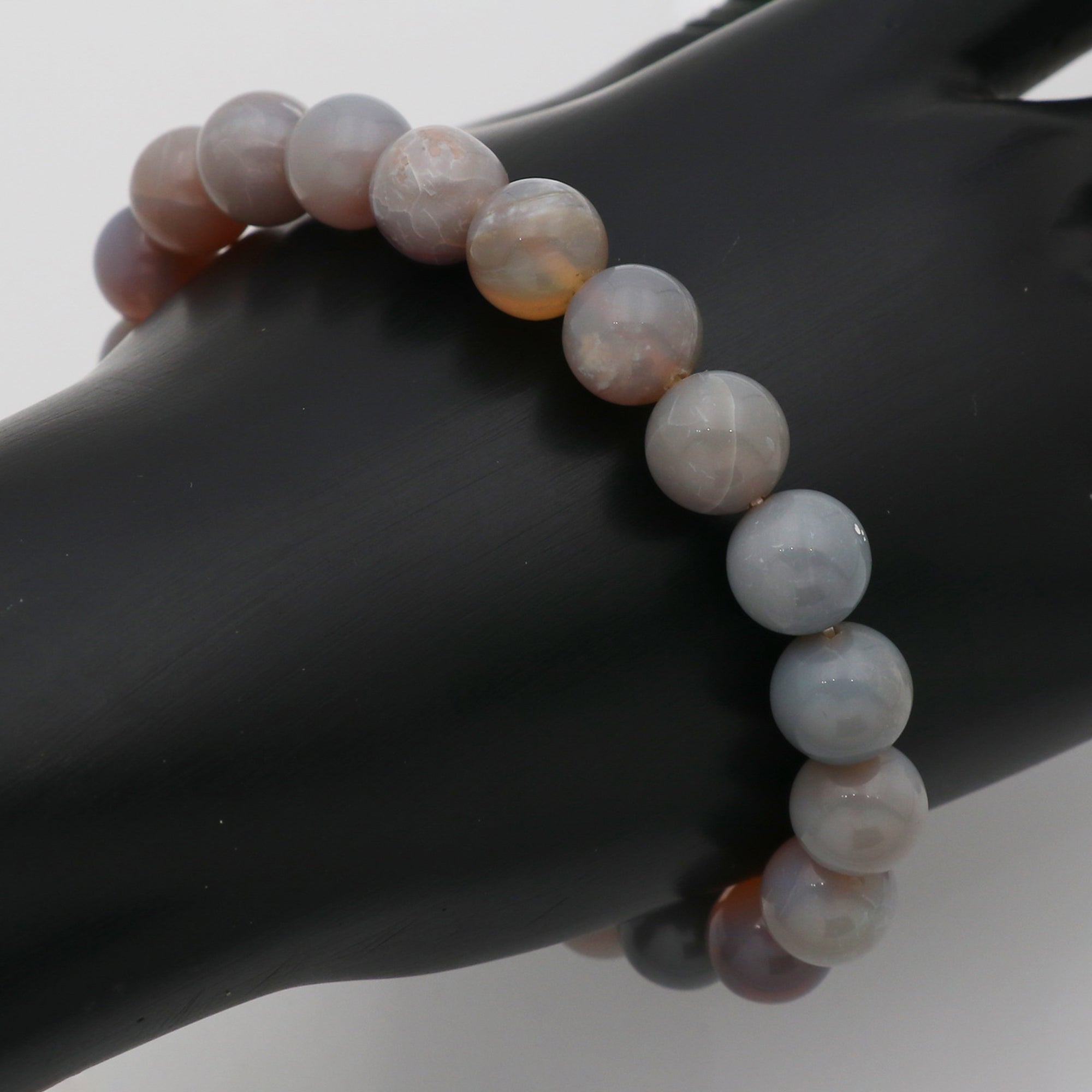 Polished Australian Opal Bead Bracelet Natural Round Stone Jewelry 107 Ct