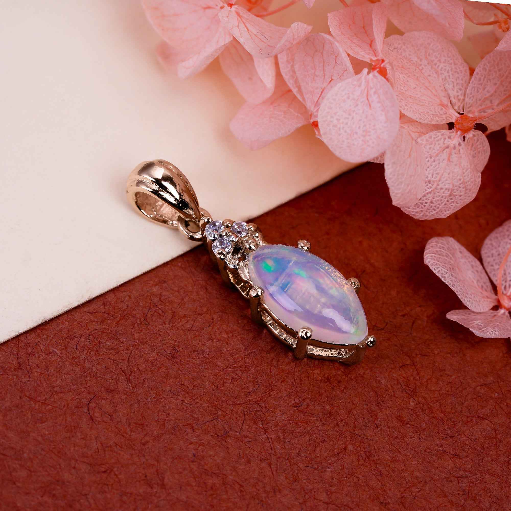 Opal Navette Pendant 6x12mm Marquise Cabochon 925 Silver Elongated Silhouette Contemporary Accessory