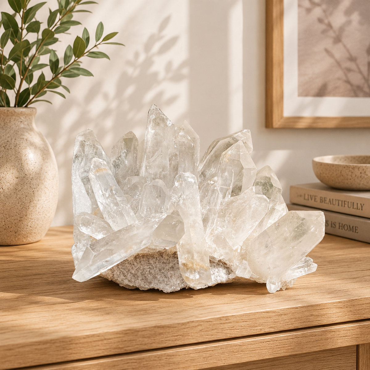 Himalayan White Quartz Natural Cluster Display Collector Raw Mineral