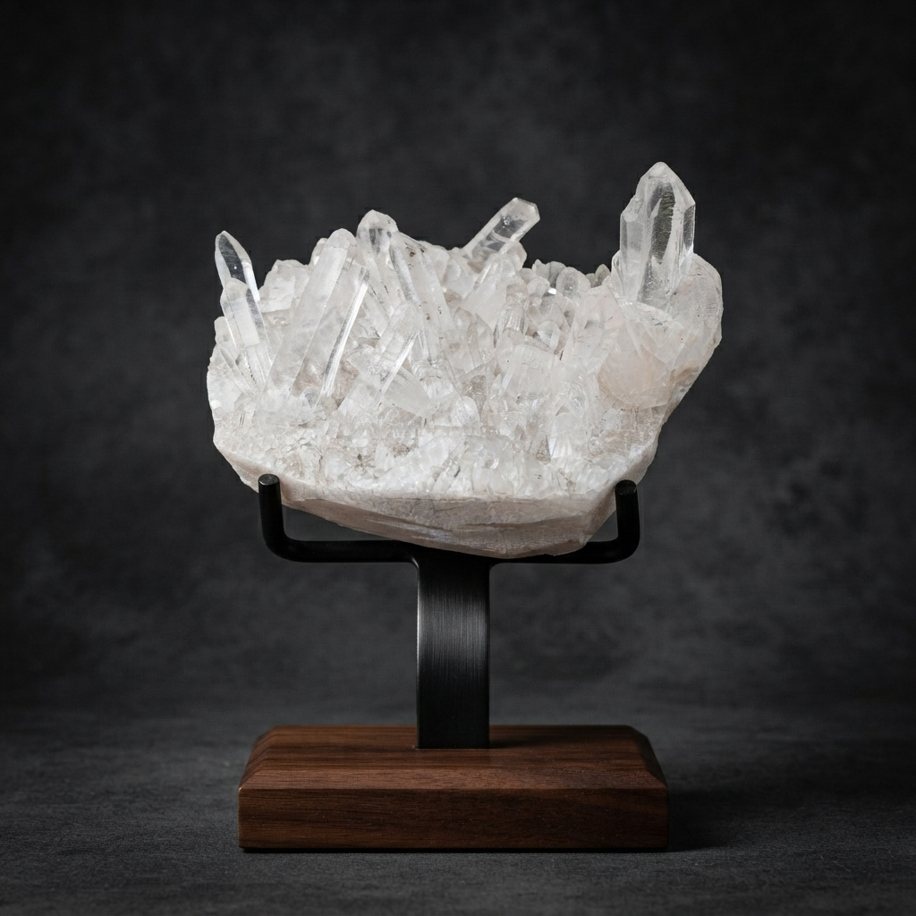 White Quartz Crystal Cluster Decor Himalayan Healing Energy Natural Display