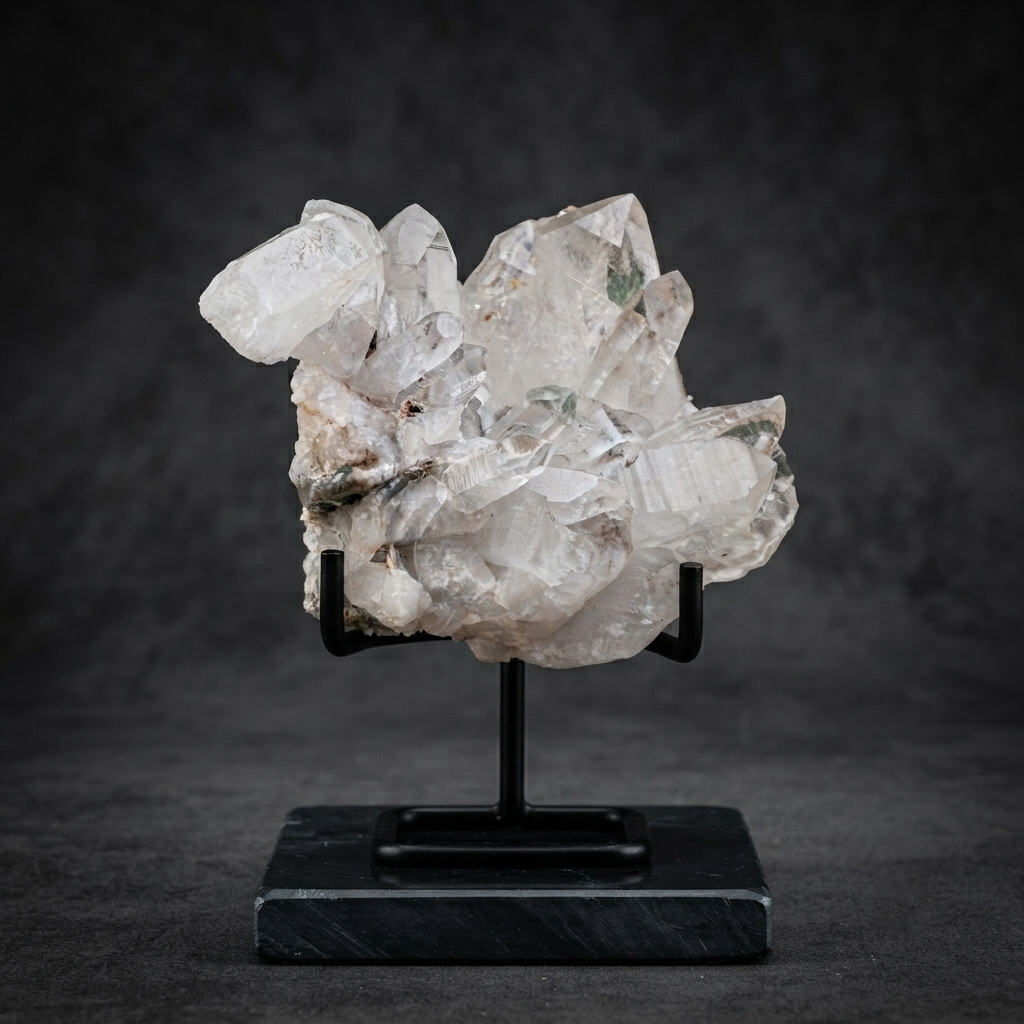 White Himalayan Quartz Crystal Cluster Natural Raw Samadhi Healing Display