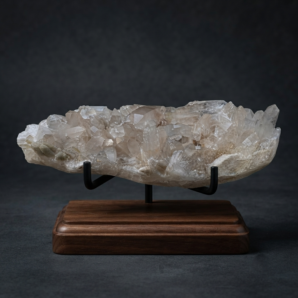 Himalayan Quartz  White Phantom Quartz Crystal Cluster, 780gm Natural Mineral Specimen Rough
