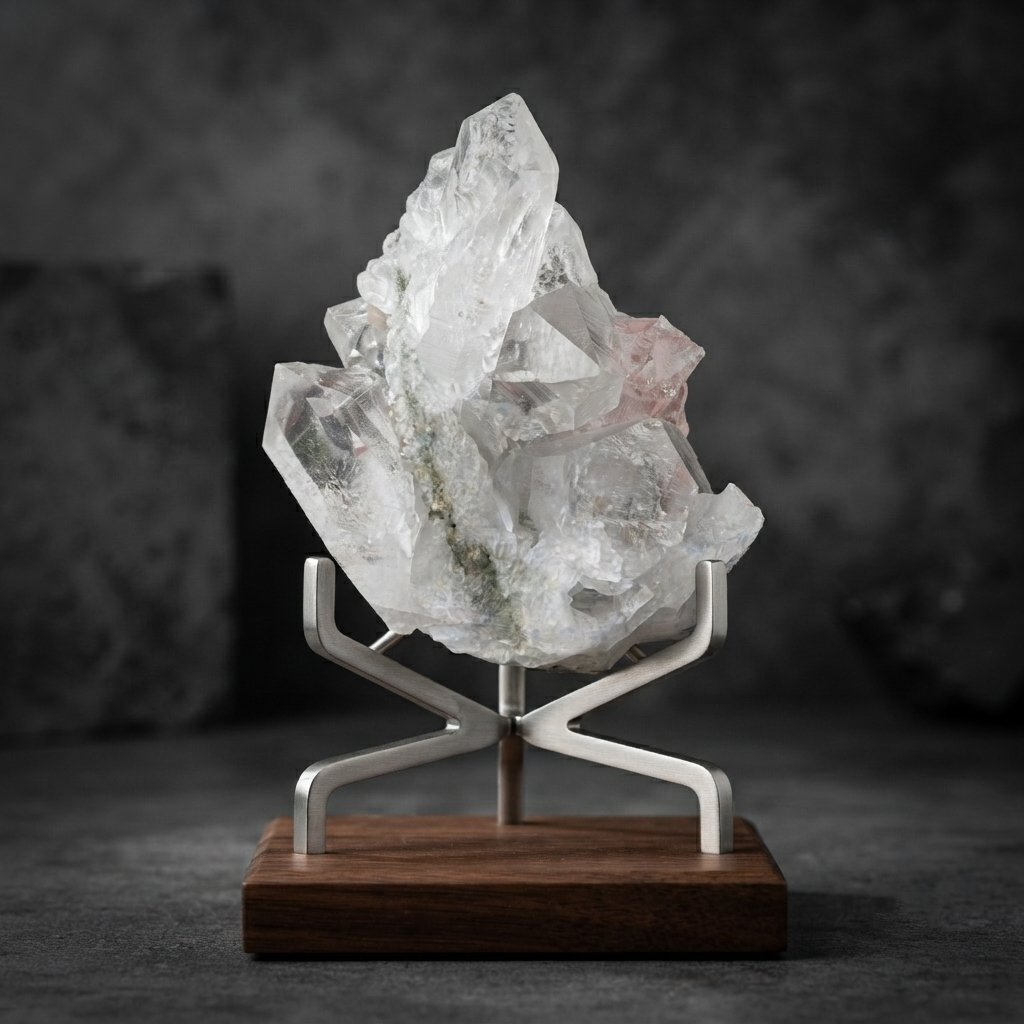 Clear Chlorite Quartz Point Raw Healing Crystal Energy Cleansing Stone, 355gm