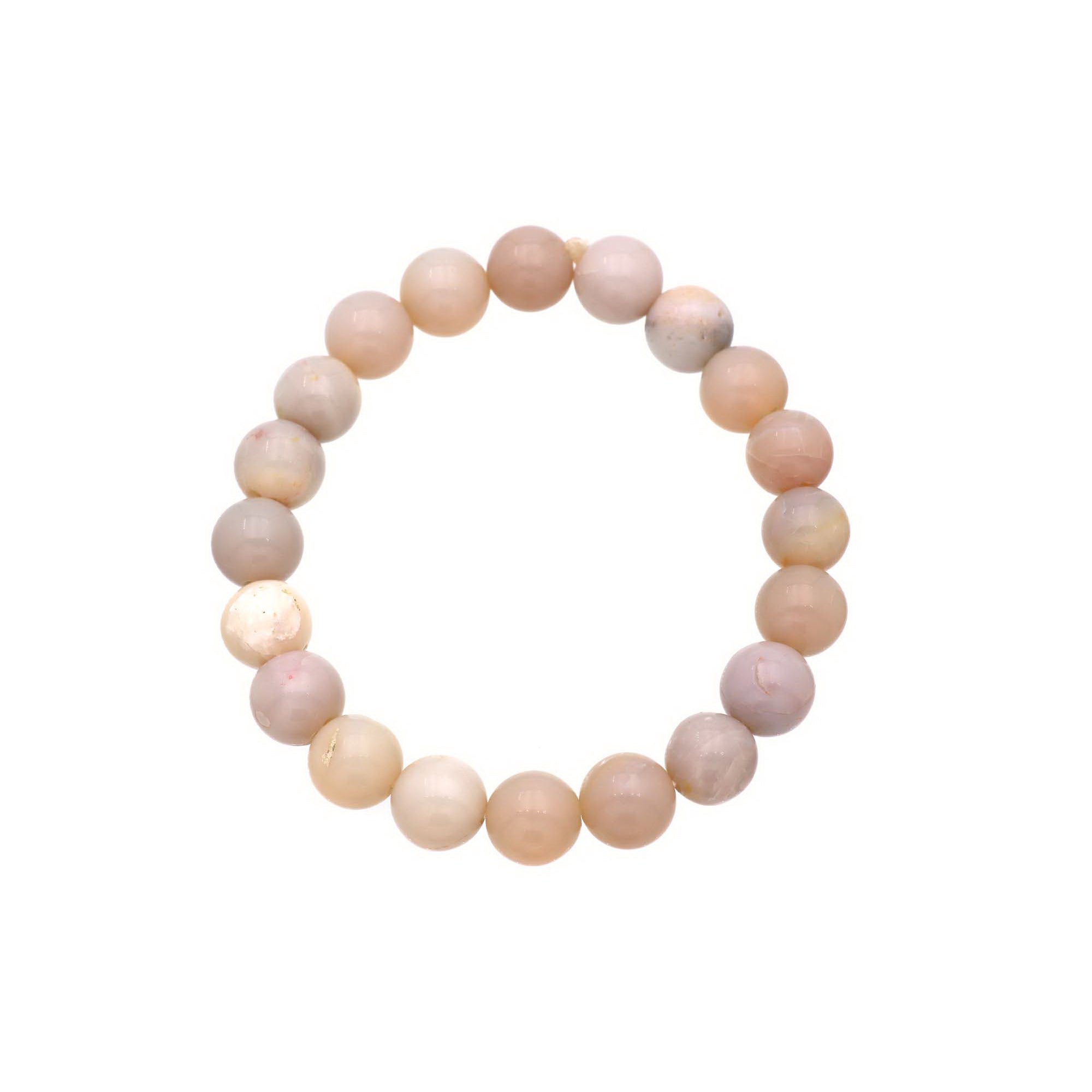 Australian Opal Round Bead Bracelet 9.3–9.8mm Natural Handmade Jewelry 100 Ct