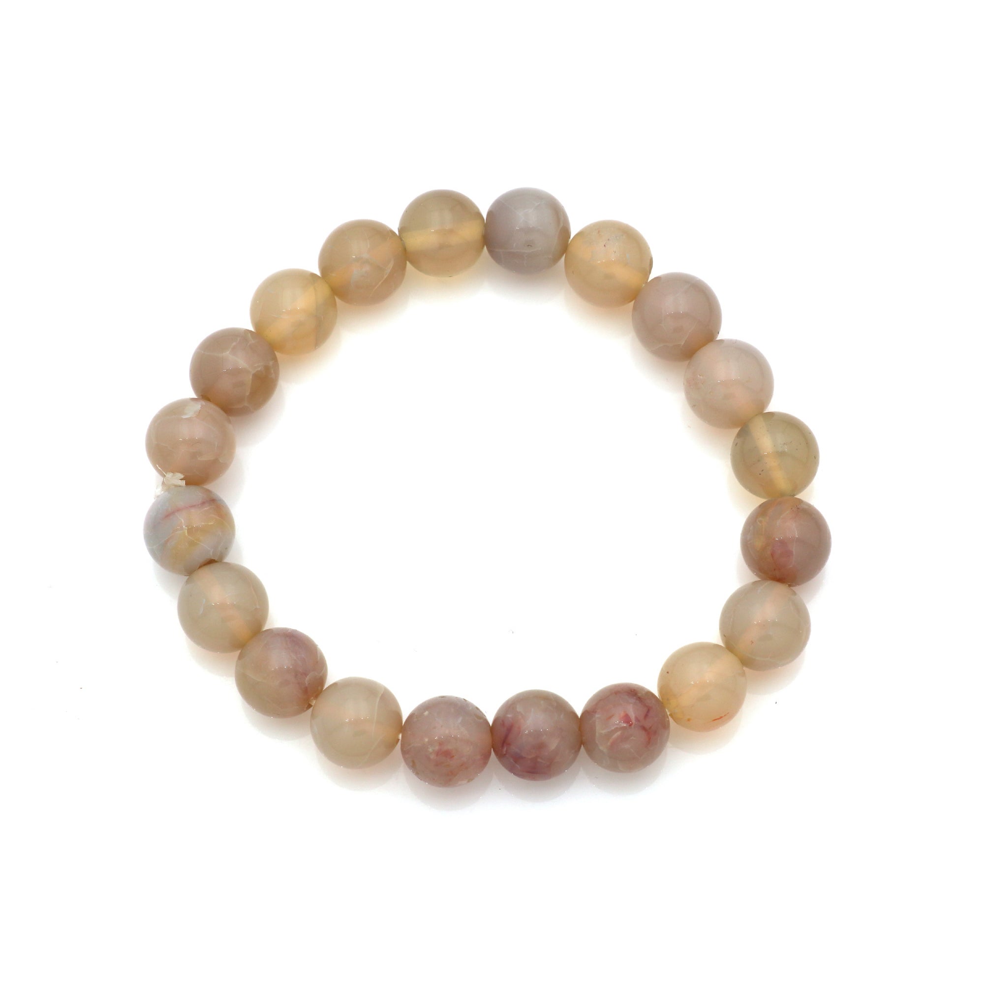 Smooth Australian Opal Bracelet Round Gemstone Beads Handmade Jewelry 101 Ct