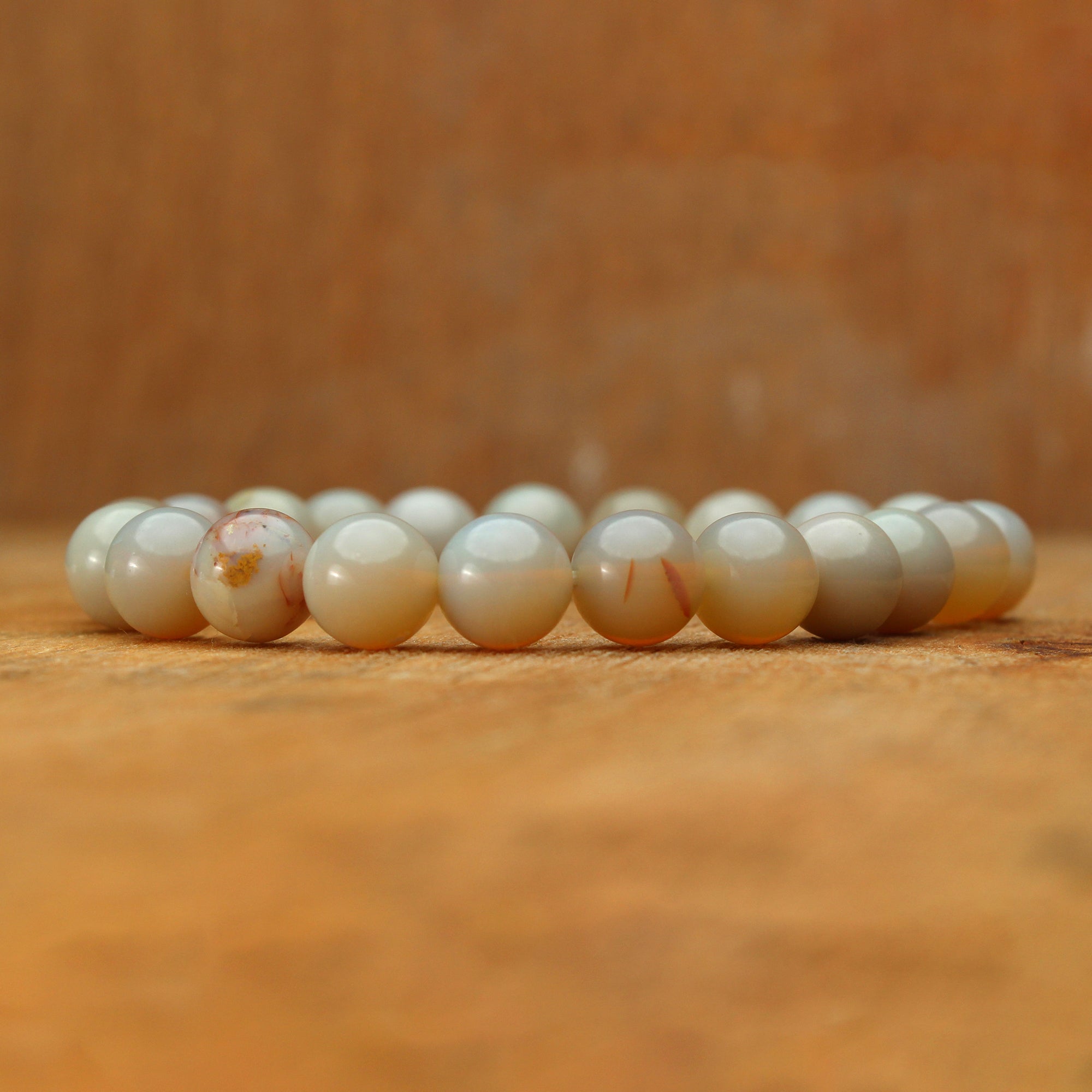 Australian Opal Round Bead Bracelet Natural Gemstone Jewelry 102 Ct