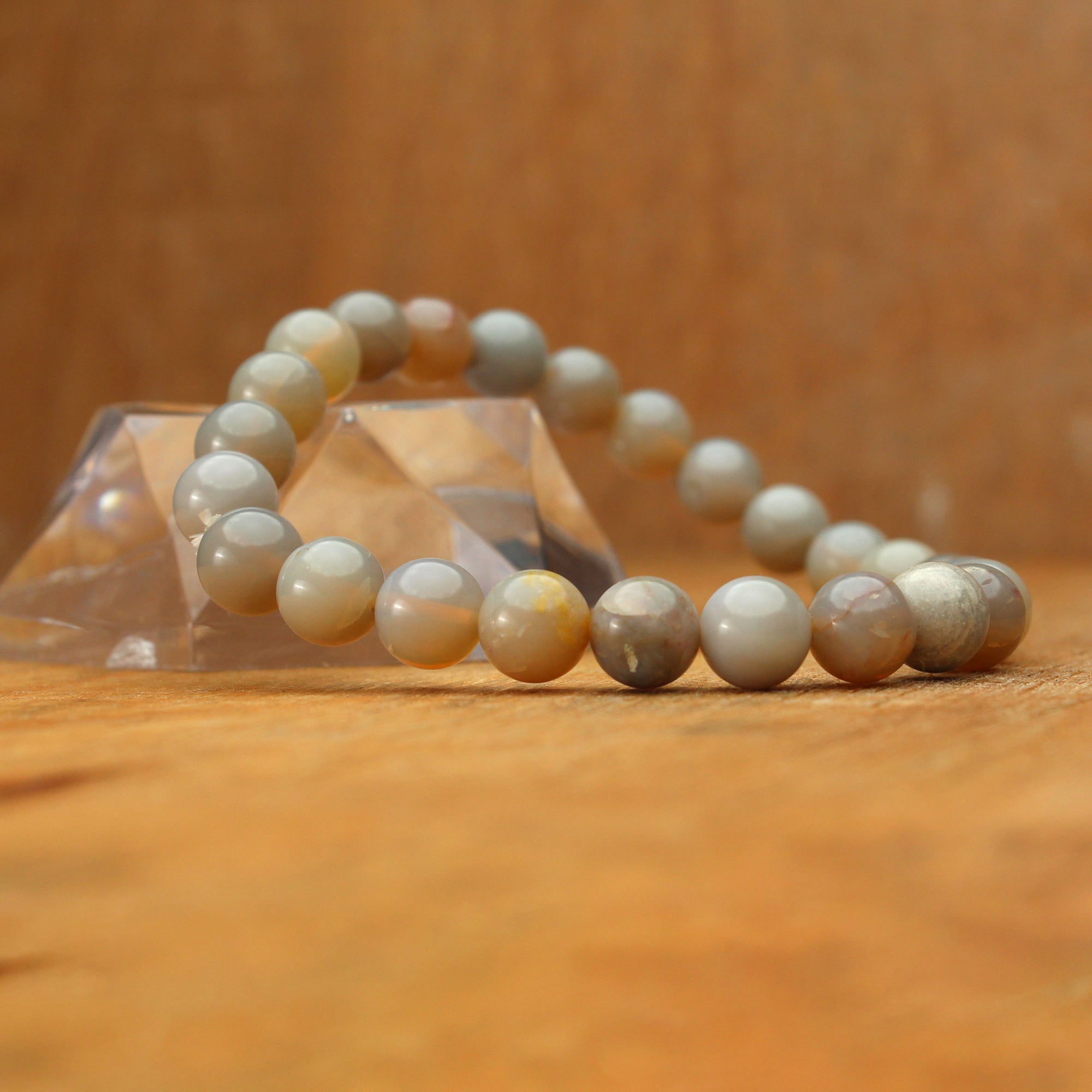 Fine Australian Opal Bracelet Polished Round Beads Handmade Jewelry 70 Ct