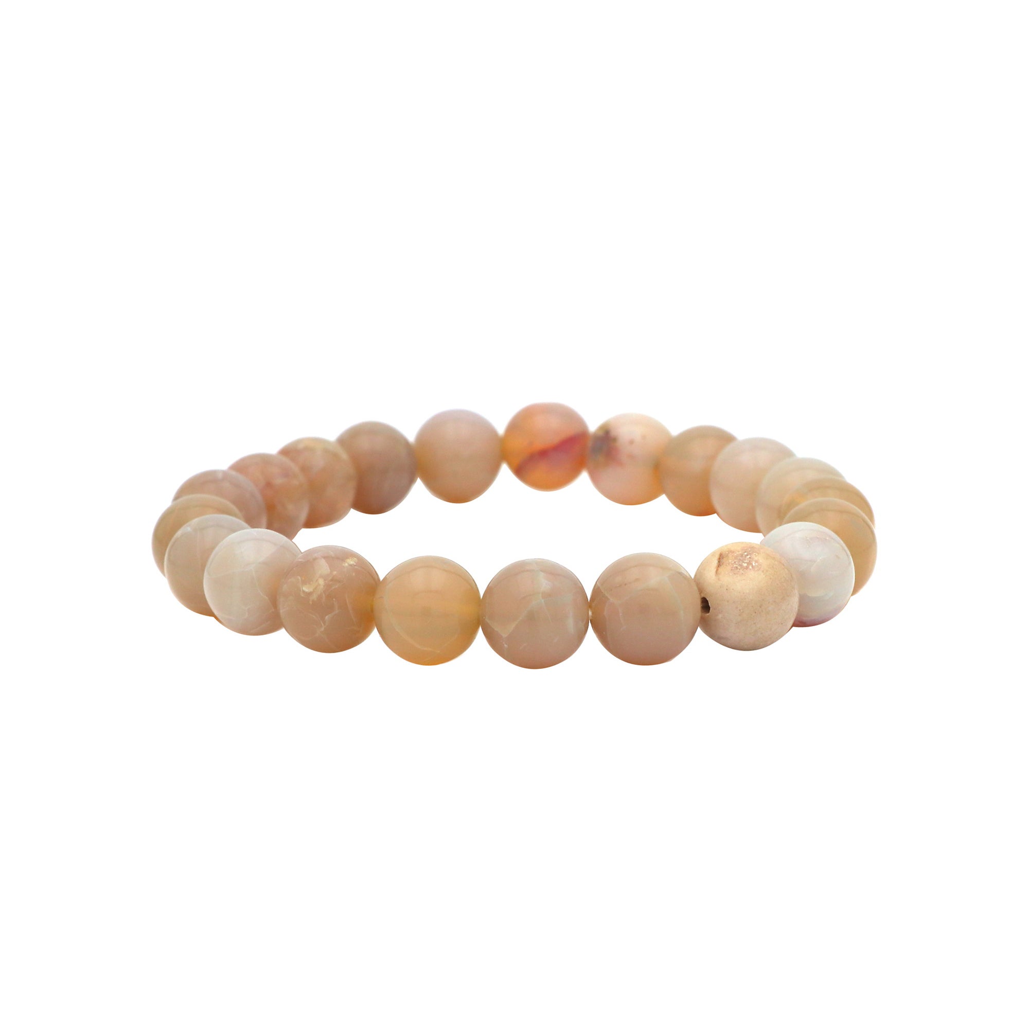 Refined Australian Opal Bracelet Natural Round Stone Beads Handmade 104 Ct