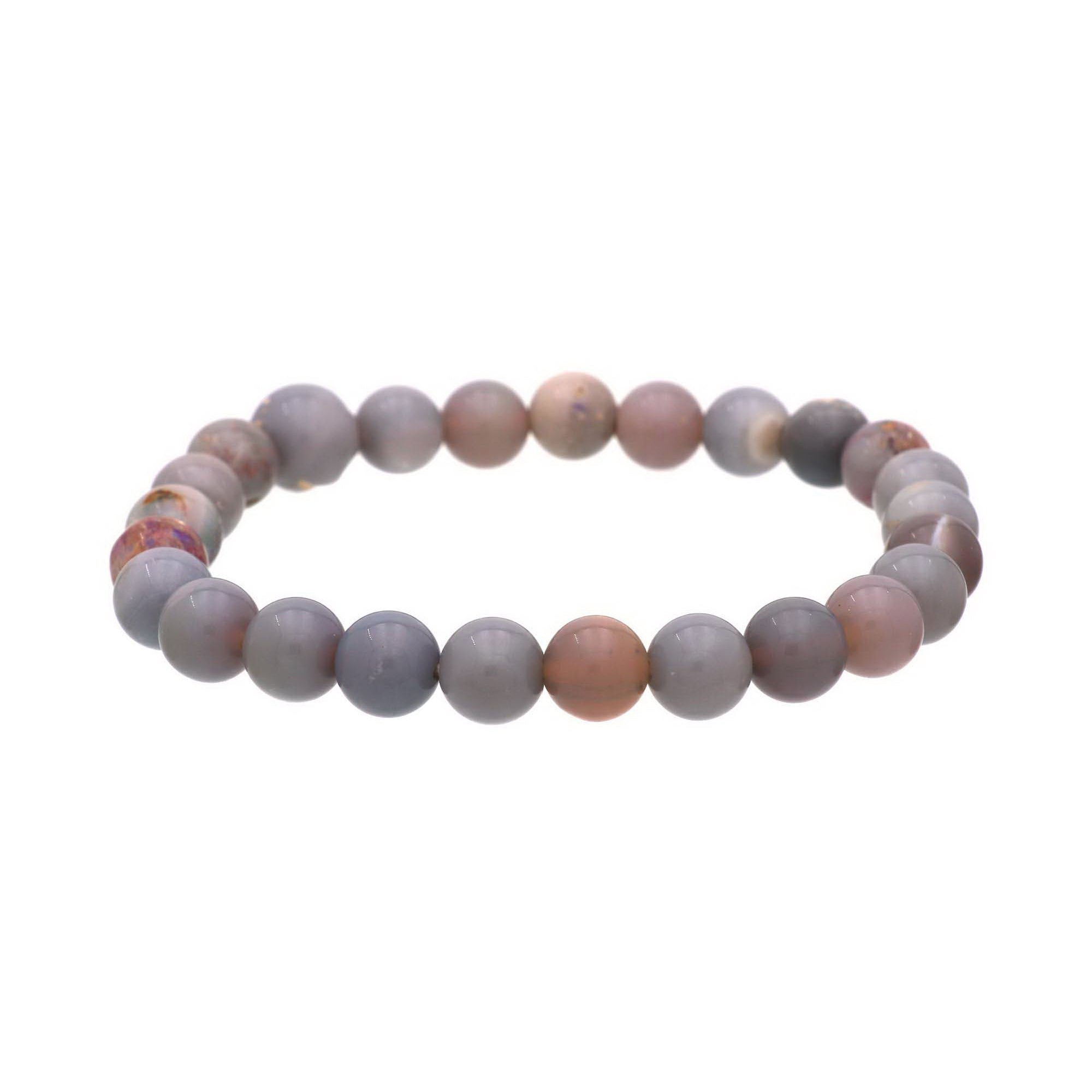 Australian Opal Bracelet 72 Ct Natural 7.9–9.6mm Round Beads Handmade Jewelry