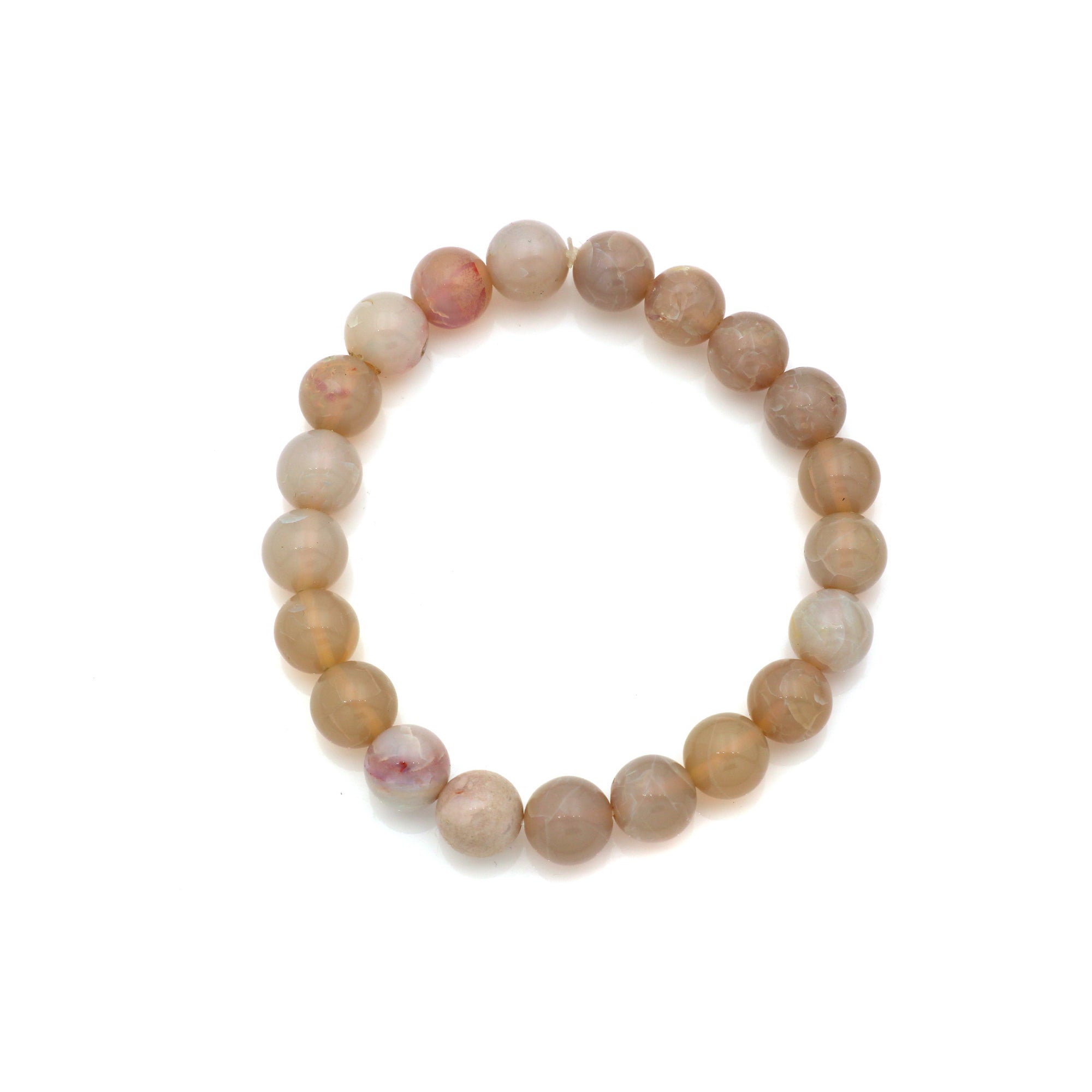 Refined Australian Opal Bracelet Natural Round Stone Beads Handmade 104 Ct