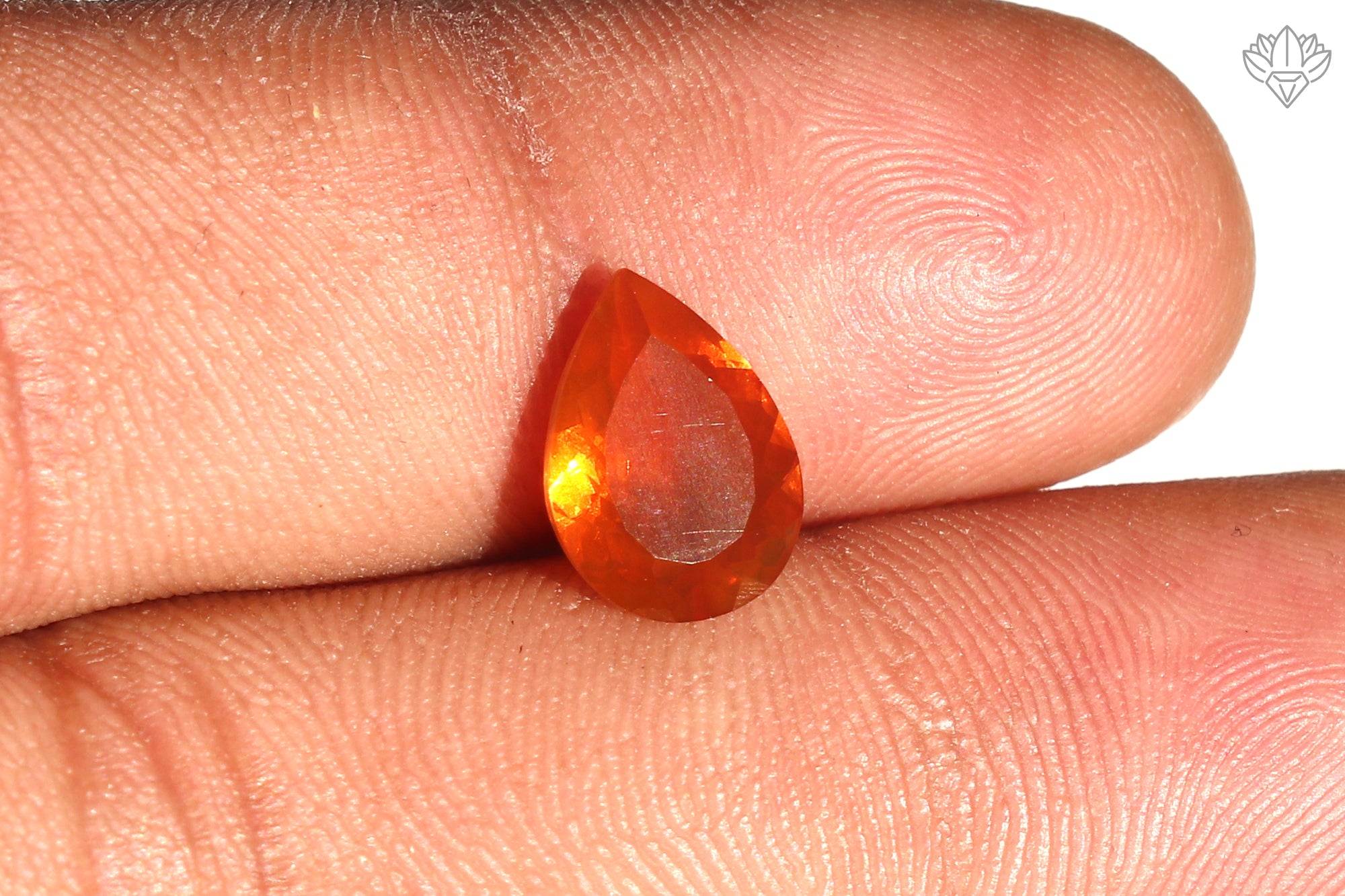 Collector's Mexican Opal Pear 8x11mm Faceted Gem for Signature Rings, Elegant Pendants & Fine Jewelry
