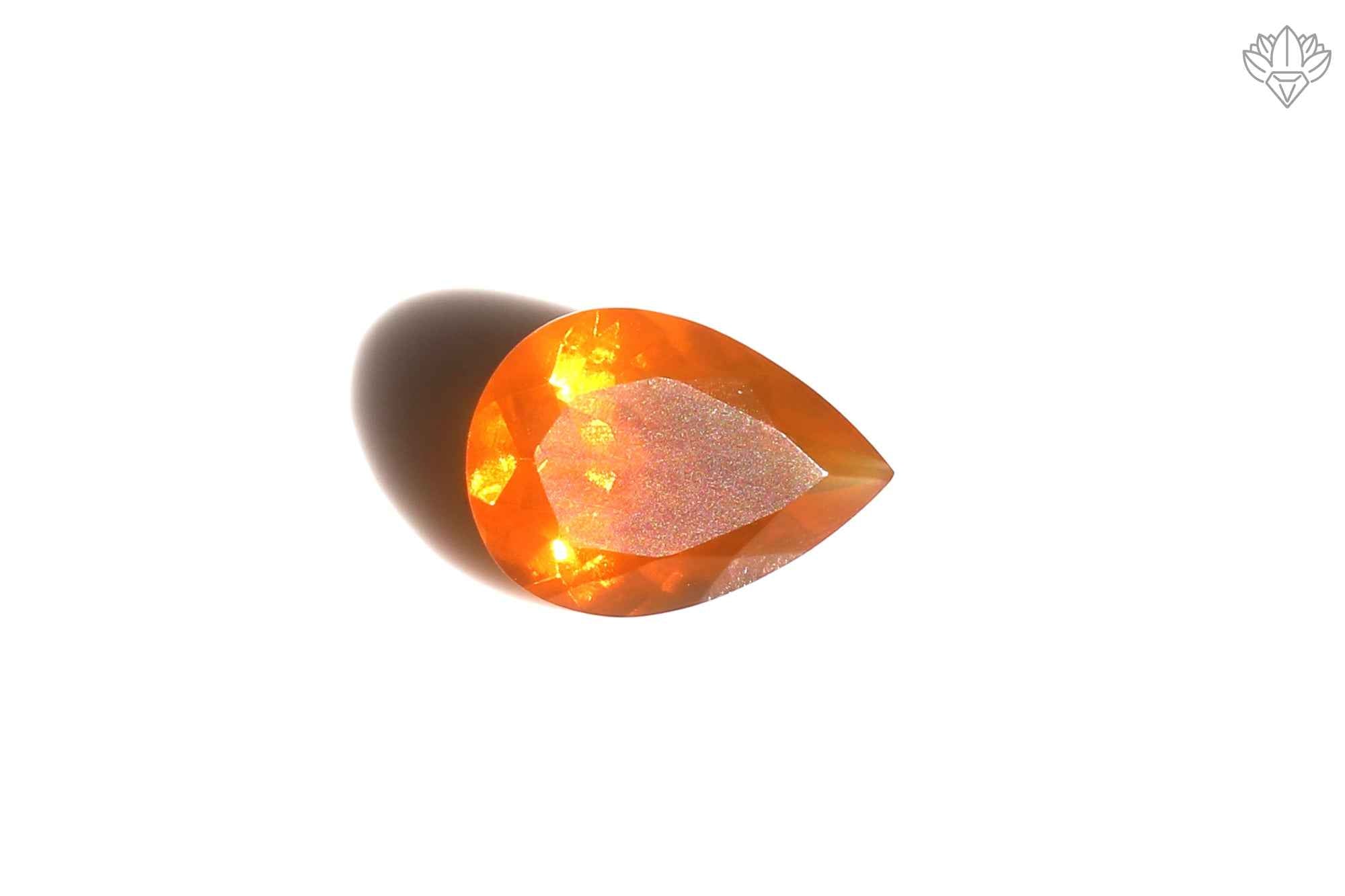 Masterpiece Mexican Opal Pear 8x11mm Faceted Loose Stone for Couture Jewelry, Rings, Pendants & Earrings