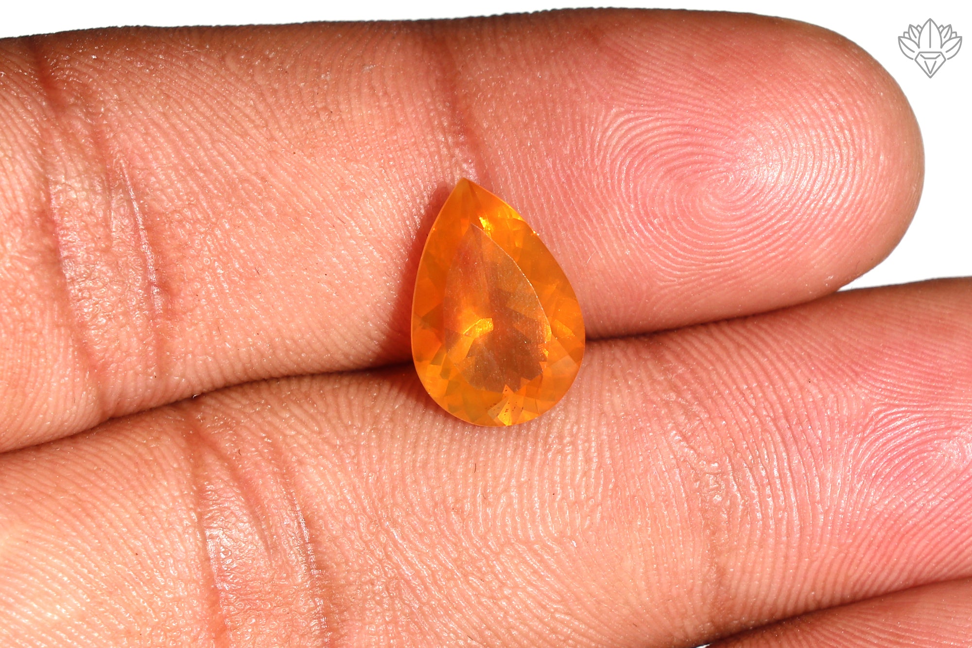 Signature Mexican Opal Pear 9x13mm Faceted Natural Stone for Designer Jewelry, Pendant