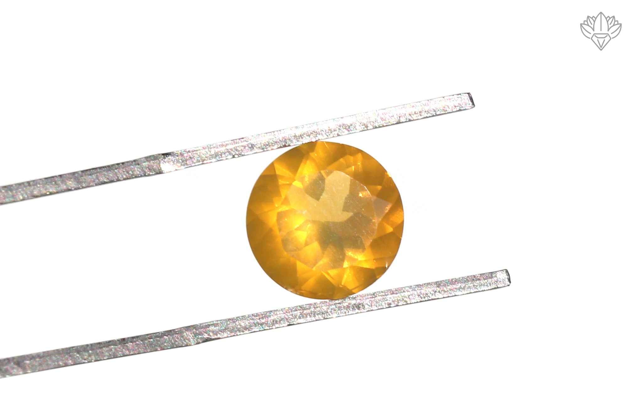 Starlight Mexican Opal Round 8mm Faceted Gemstone for Solitaire Rings, Pendant Centers & Artisan Jewelry
