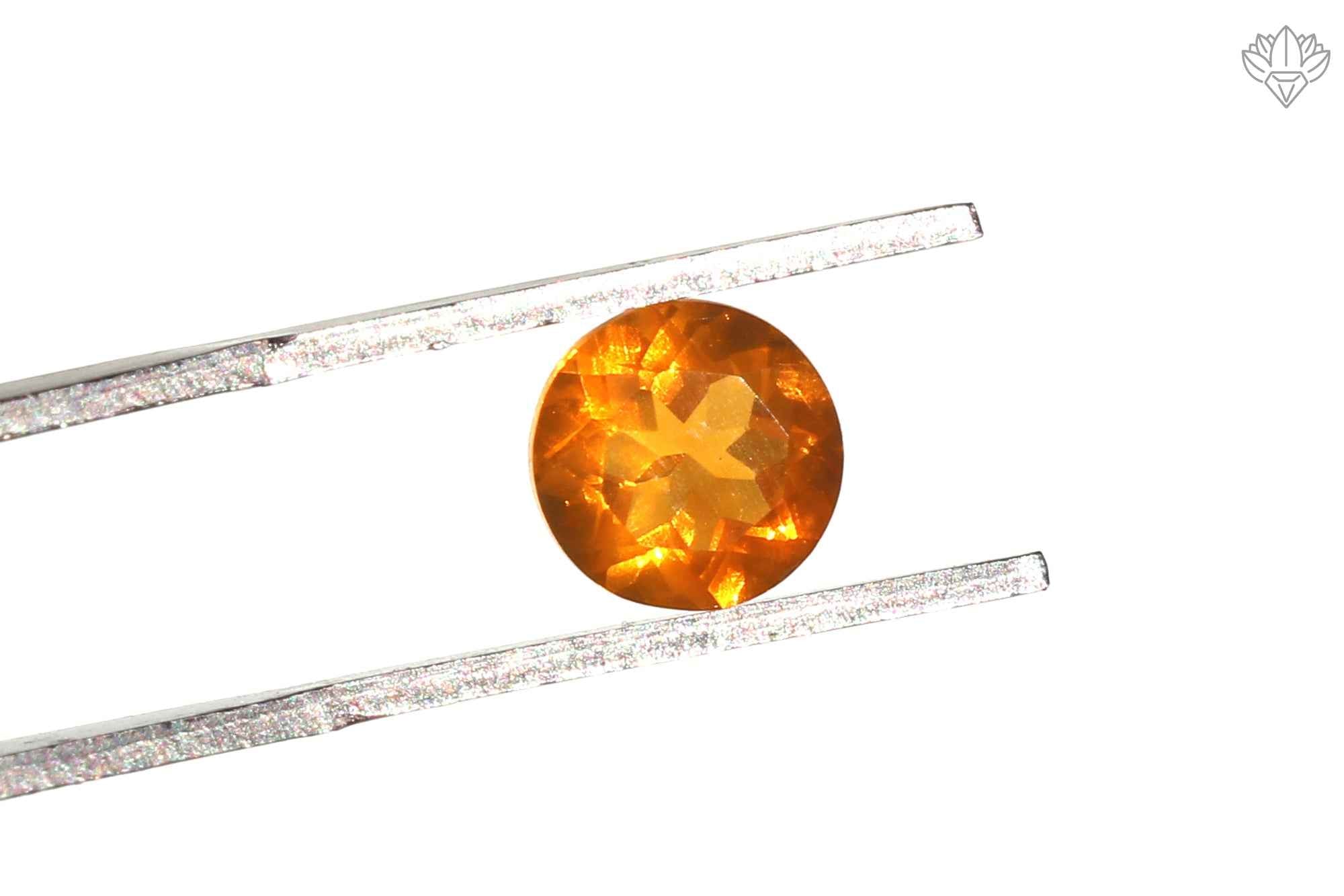 Eclipse Mexican Opal Round 7mm Faceted Gemstone for Solitaire Rings, Pendant Centers & Artisan Jewelry