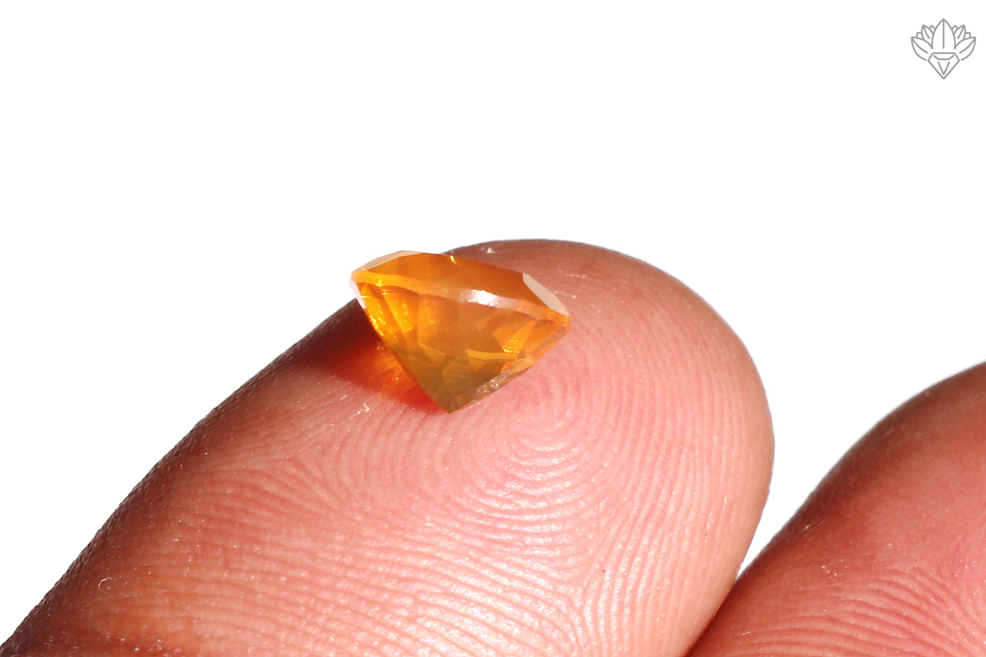 Natural Mexican Opal 7mm Round Faceted Loose Gemstone 0.97Ct for Jewelry Making